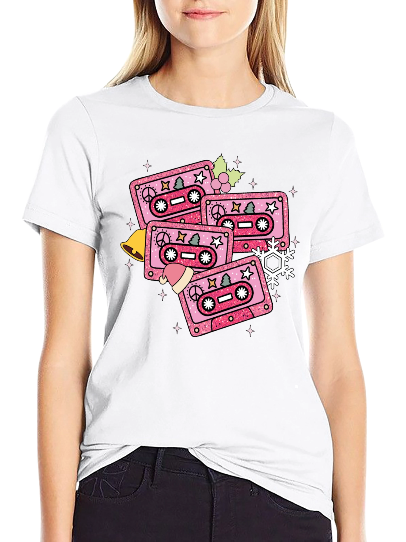 Retro Christmas Cassette Tape T-Shirt