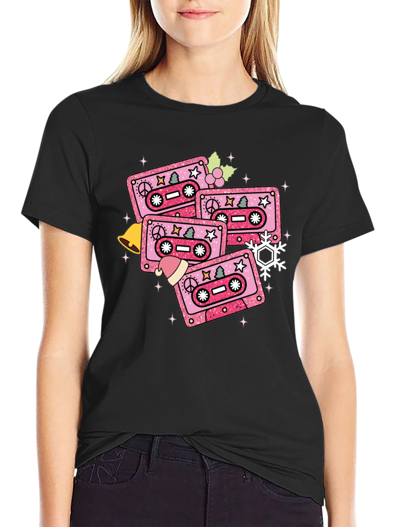 Retro Christmas Cassette Tape T-Shirt