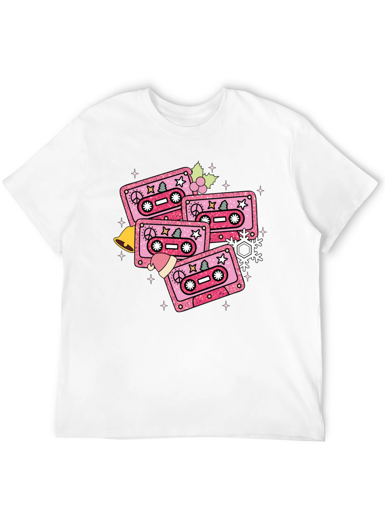 Retro Christmas Cassette Tape T-Shirt