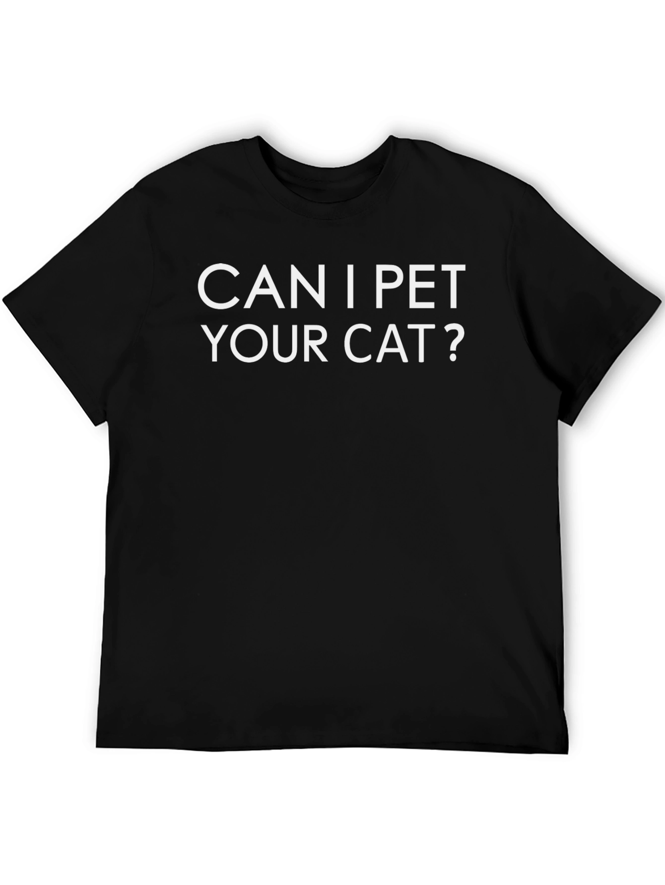 Can I Pet Your Cat? Graphic Tee - Black