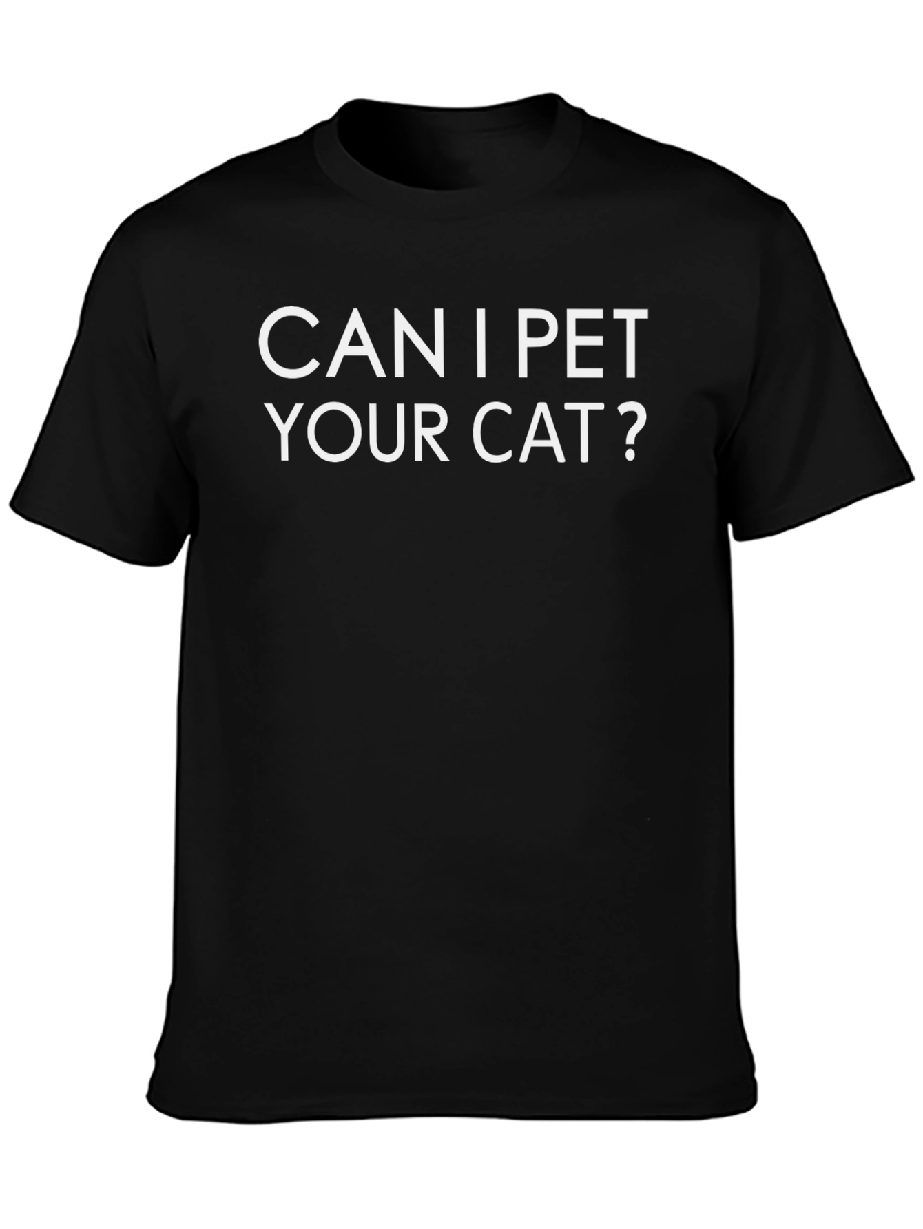 Can I Pet Your Cat? Graphic Tee - Black