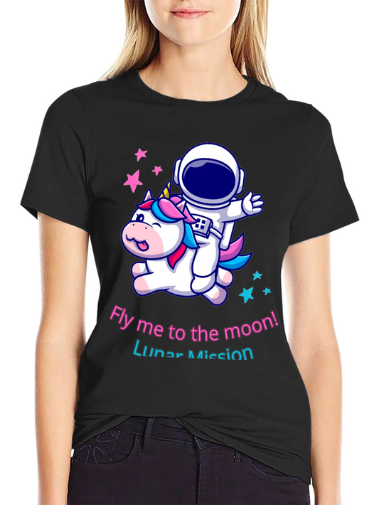 Astronaut Unicorn T-Shirt - Fly Me to the Moon!
