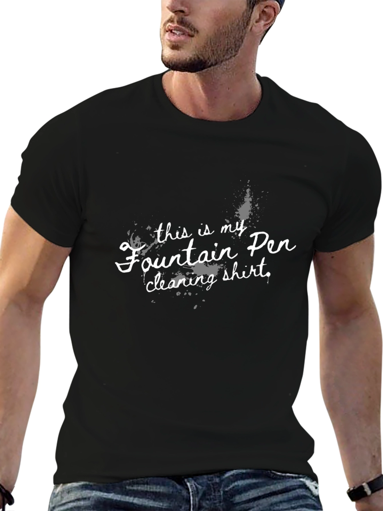 Fountain Pen Cleaning Shirt - Novelty Graphic Tee