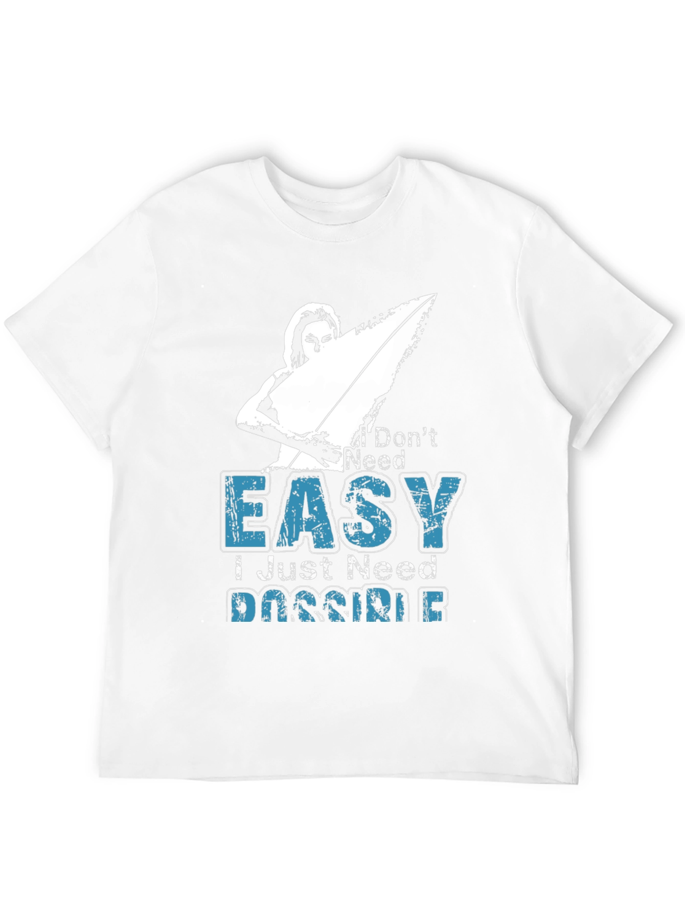 I Dont Need Easy Mens Black Graphic Tee