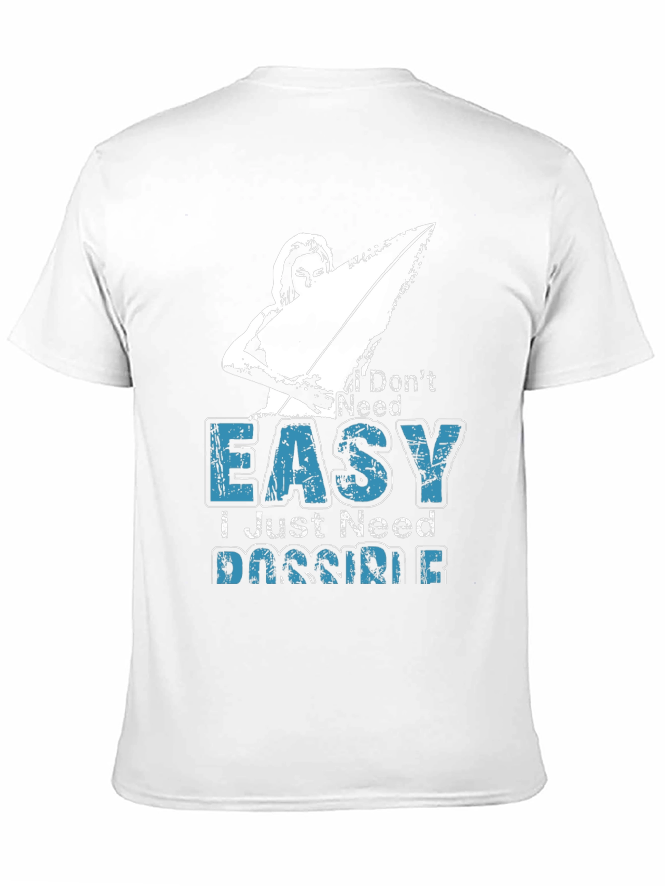 I Dont Need Easy Mens Black Graphic Tee