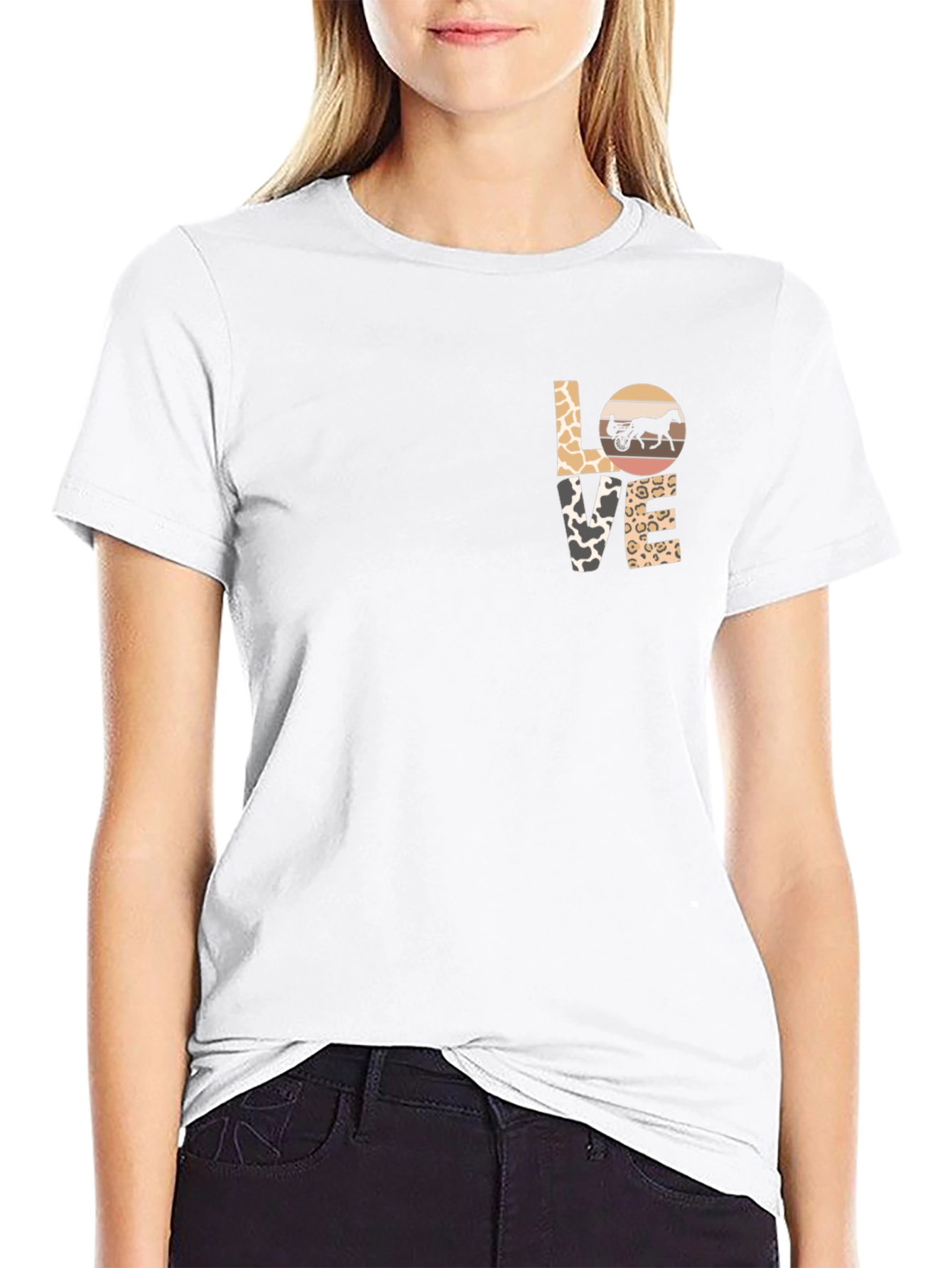 Love Harness Racing Tee - Black Cotton Blend