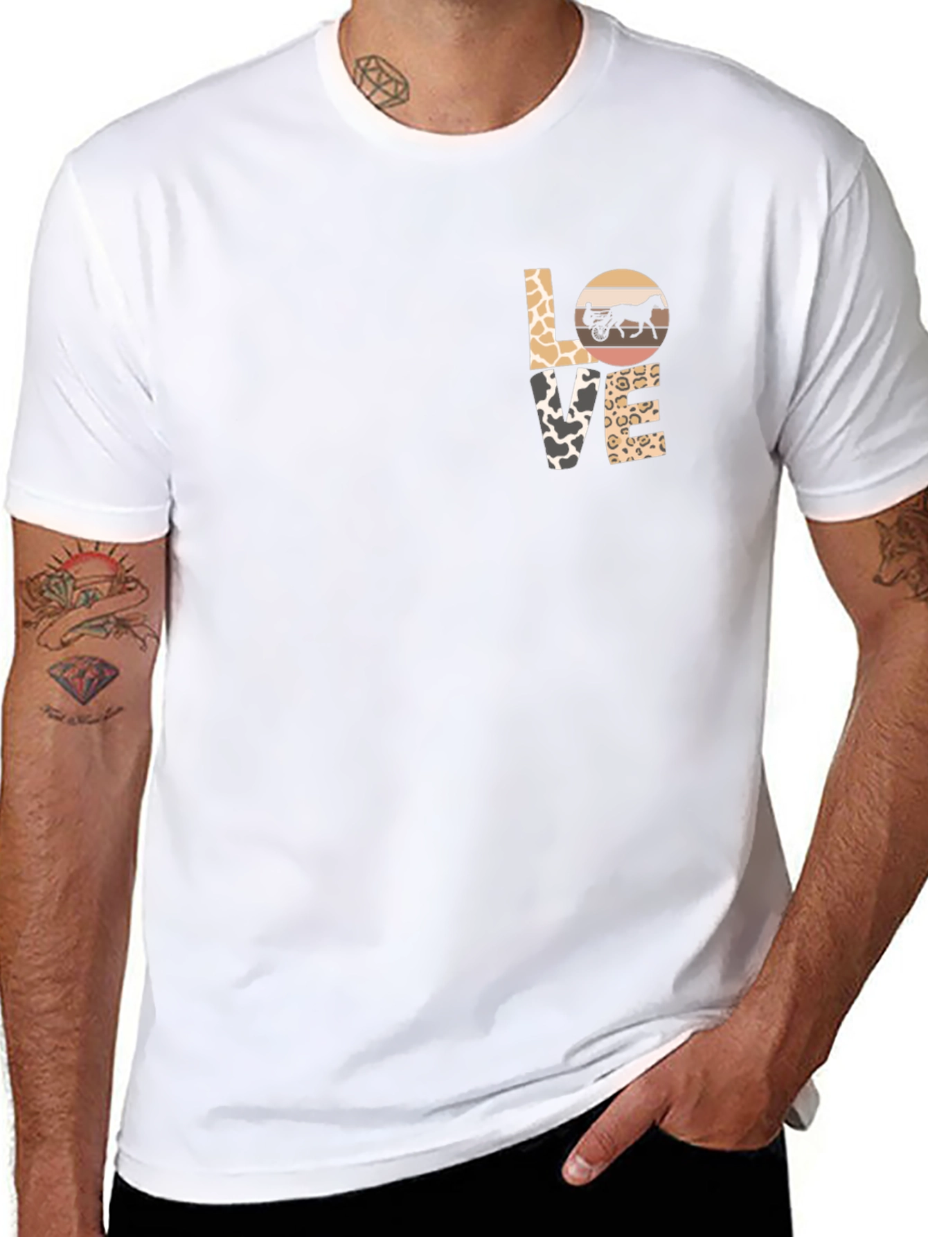 Love Harness Racing Tee - Black Cotton Blend