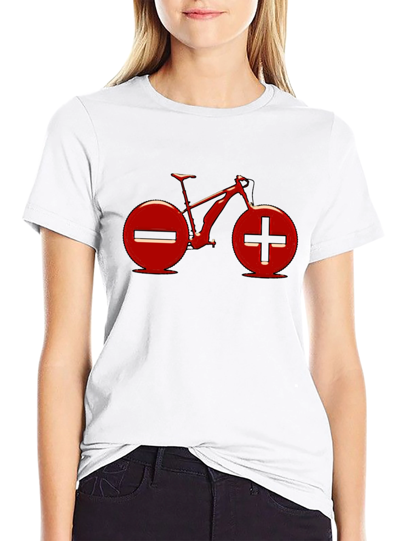 Electric Bike Red Graphic T-Shirt