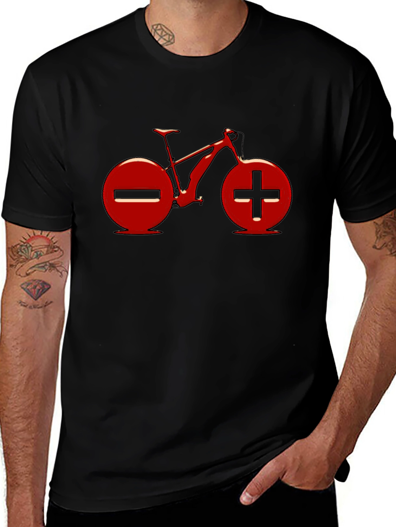 Electric Bike Red Graphic T-Shirt