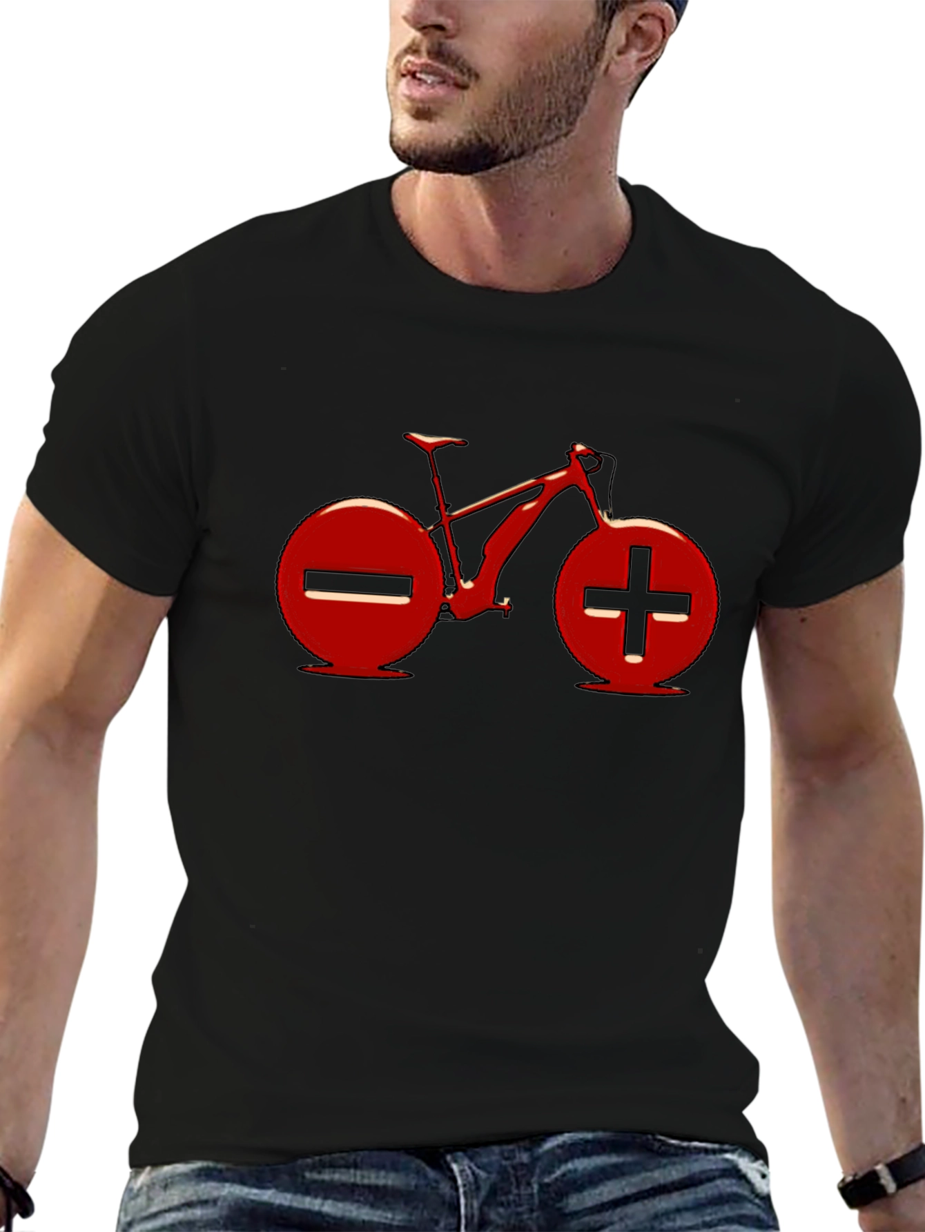 Electric Bike Red Graphic T-Shirt