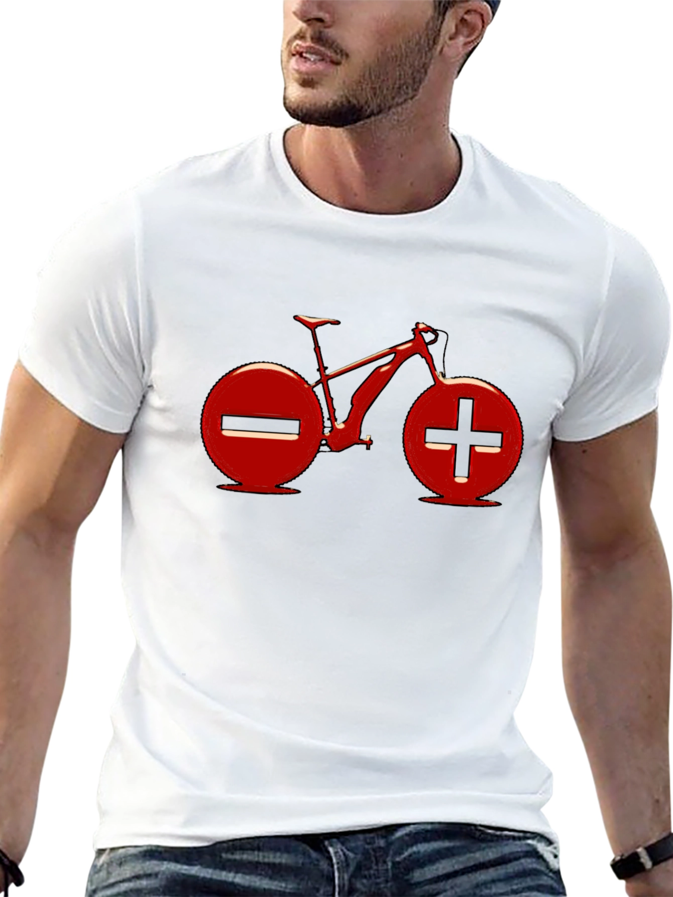 Electric Bike Red Graphic T-Shirt