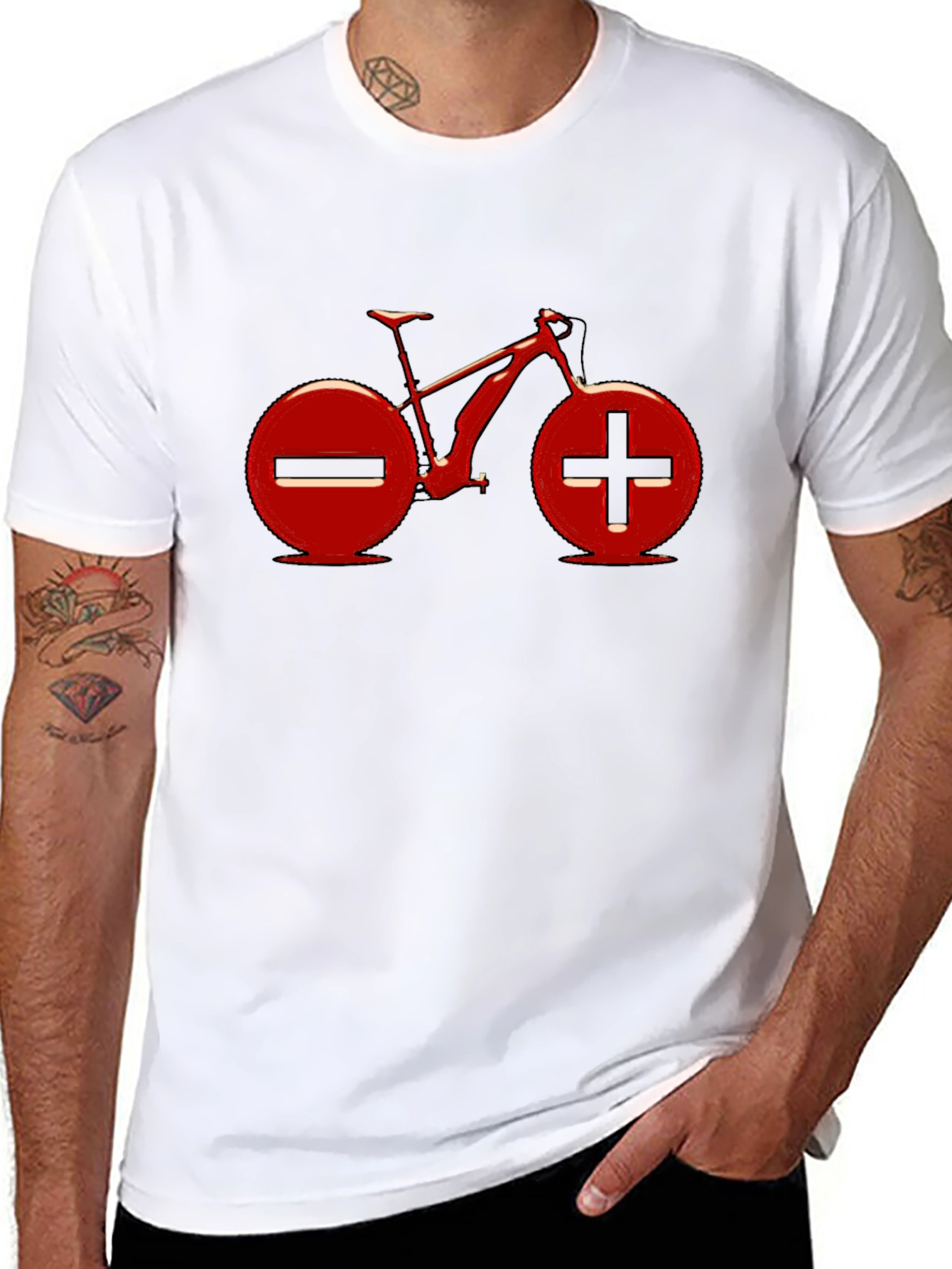 Electric Bike Red Graphic T-Shirt