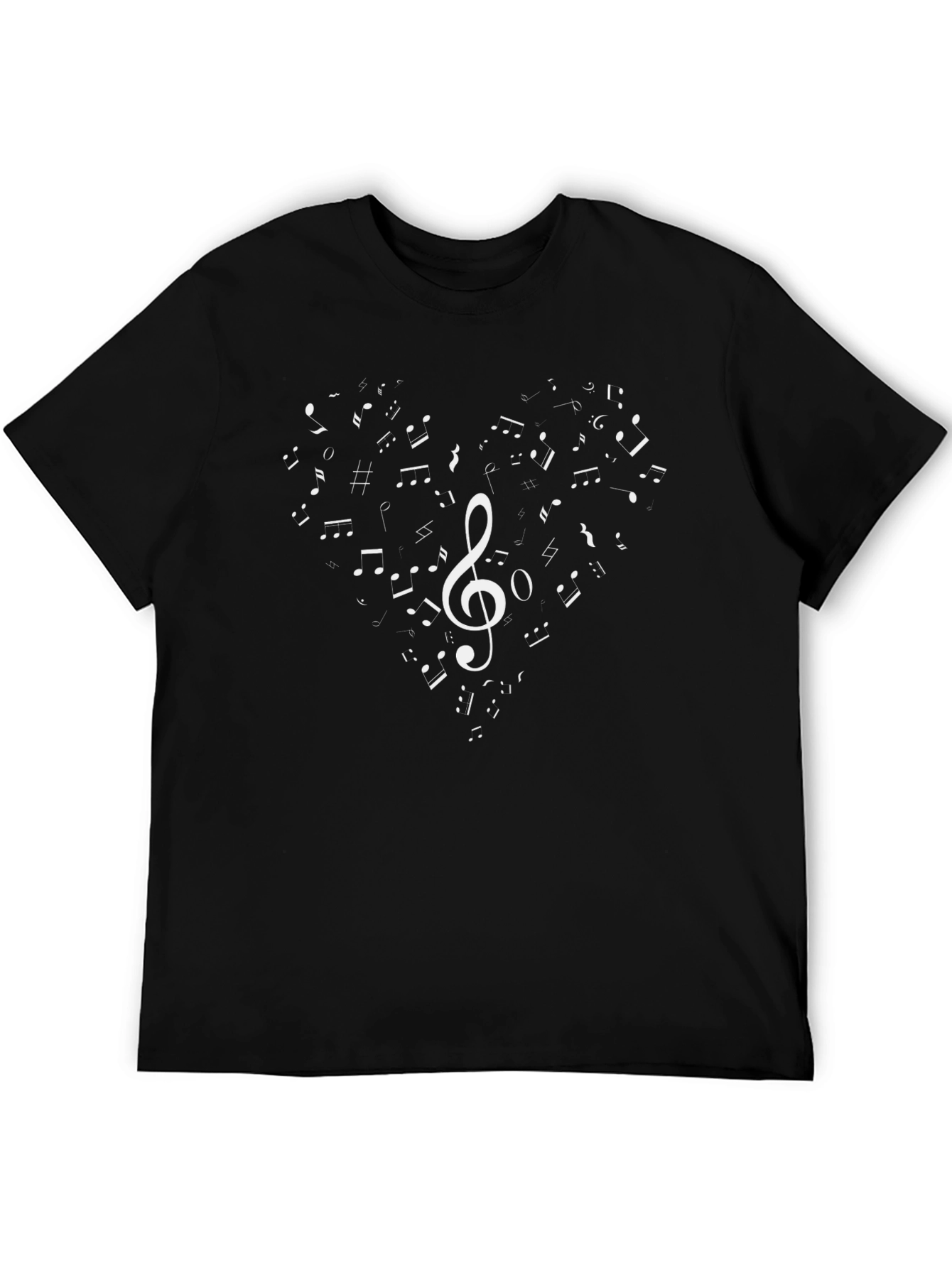 Music Heart T-Shirt - Black Graphic Tee