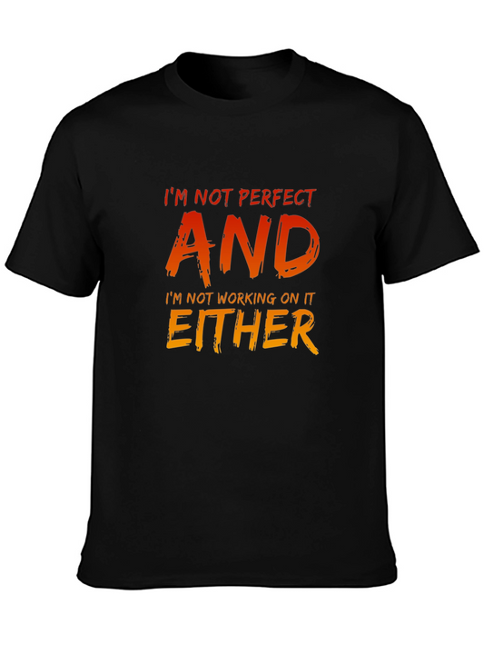 Im Not Perfect Graphic Tee - Mens Black T-Shirt