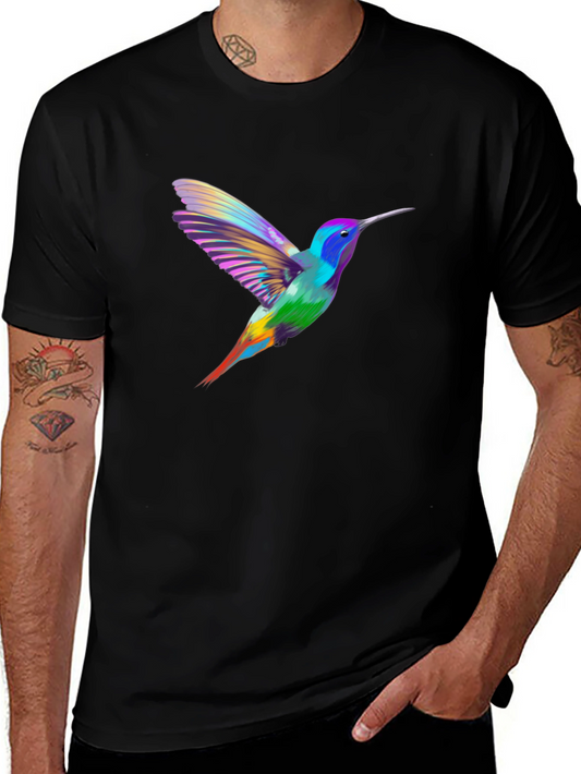 Hummingbird Graphic Tee - Bold Colorful Design