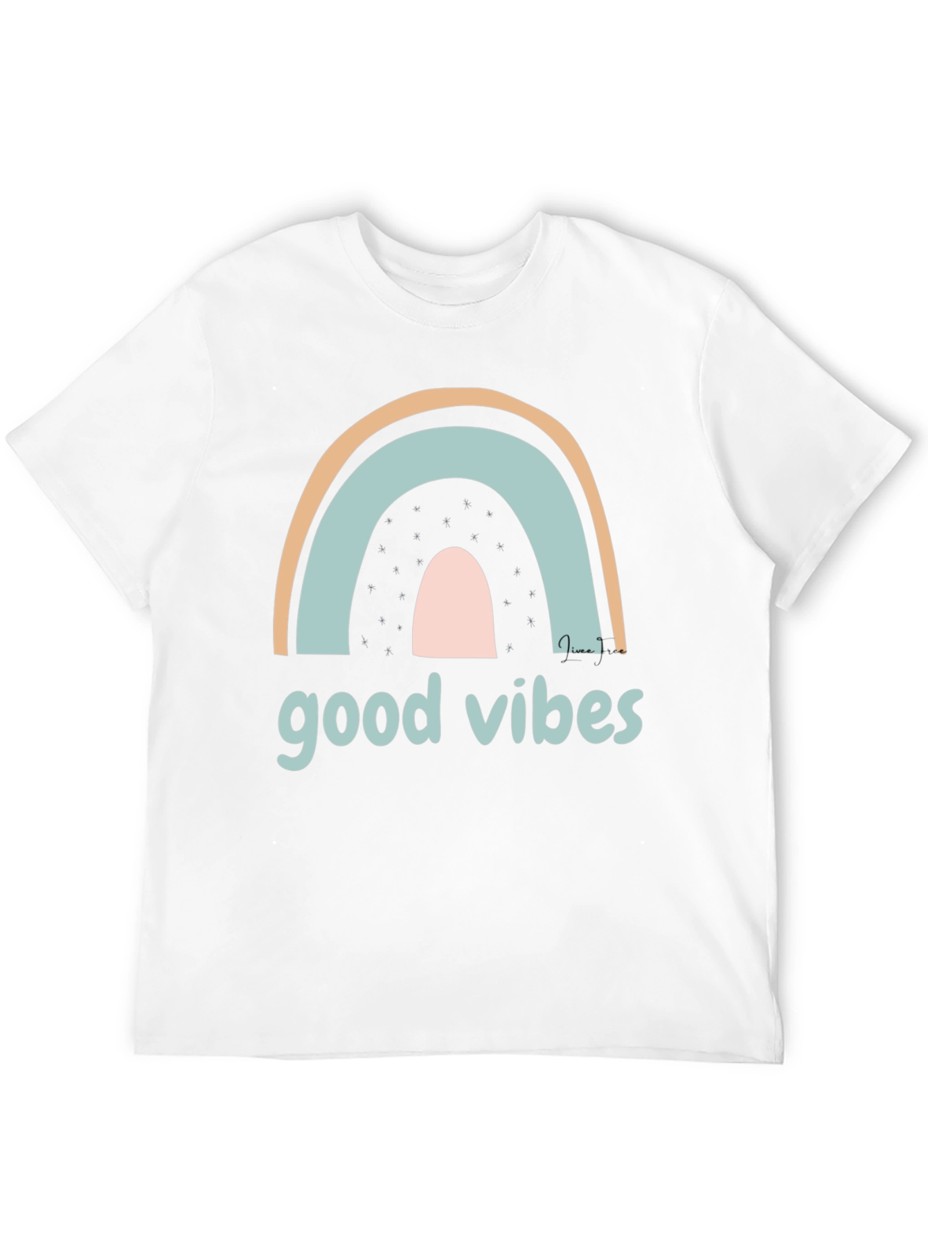 Good Vibes Rainbow Graphic Tee - Unisex