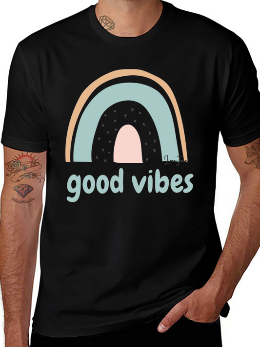 Good Vibes Rainbow Graphic Tee - Unisex
