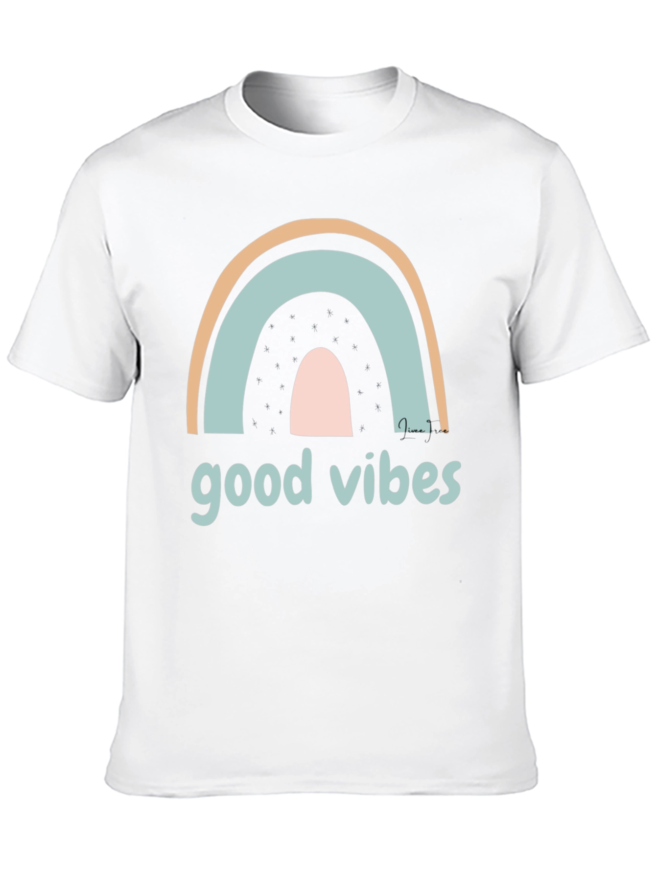 Good Vibes Rainbow Graphic Tee - Unisex