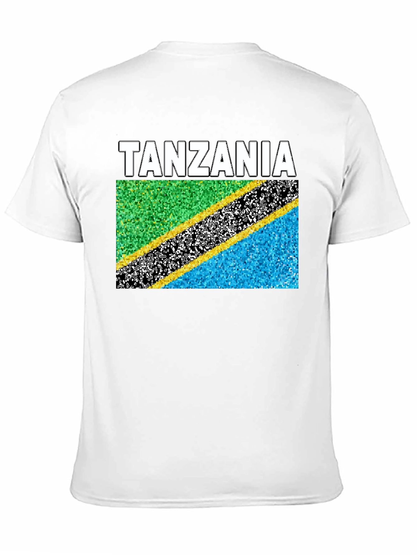 Tanzania Flag Graphic T-Shirt - Black Cotton Tee