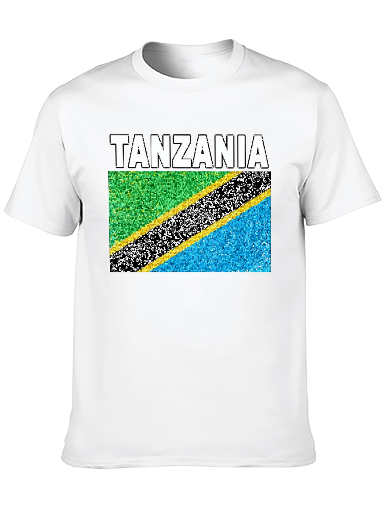 Tanzania Flag Graphic T-Shirt - Black Cotton Tee