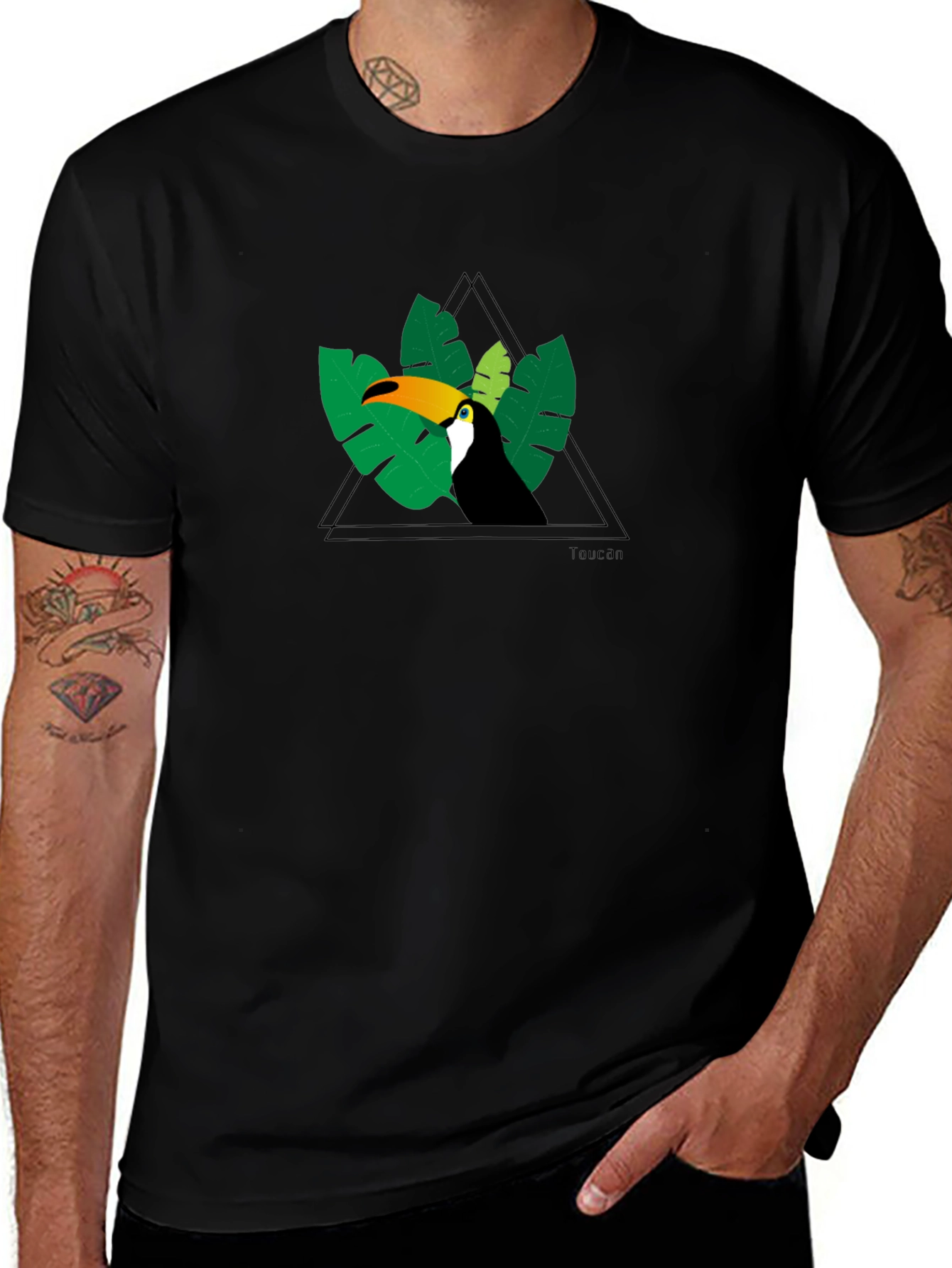 Toucan Graphic Tee - Tropical Bird Design