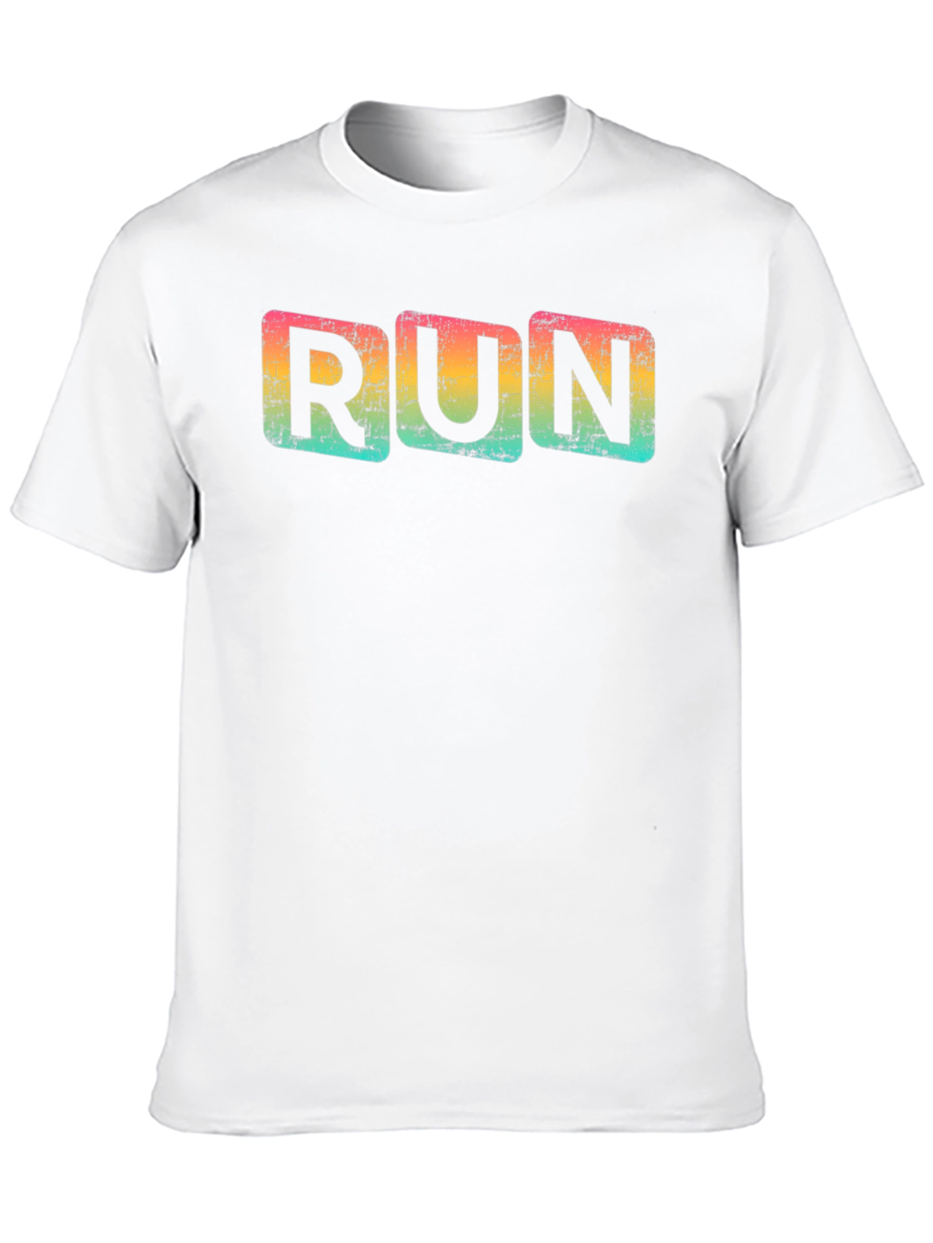 Retro Run T-Shirt - Distressed Design