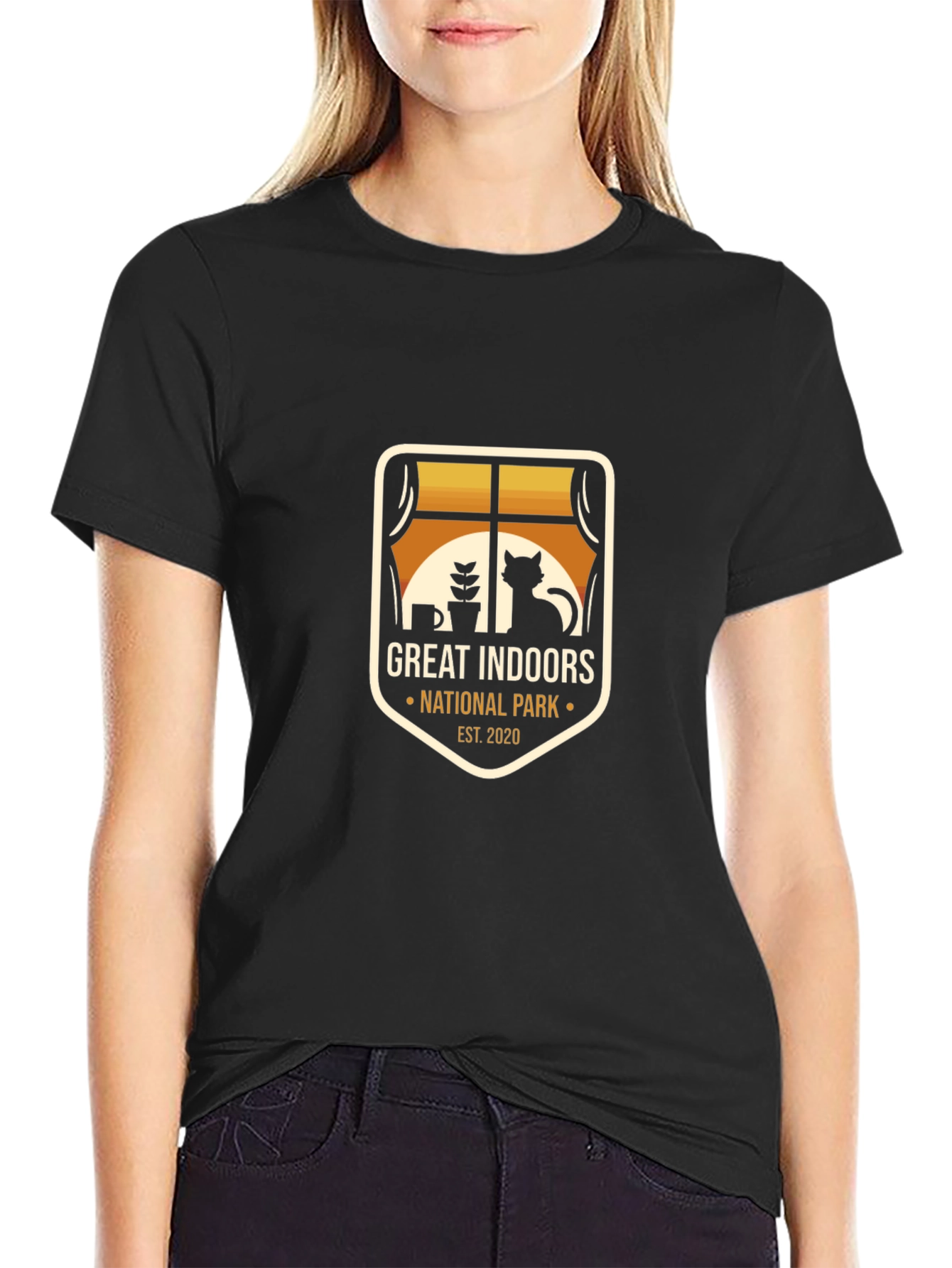 Great Indoors National Park Black Tee
