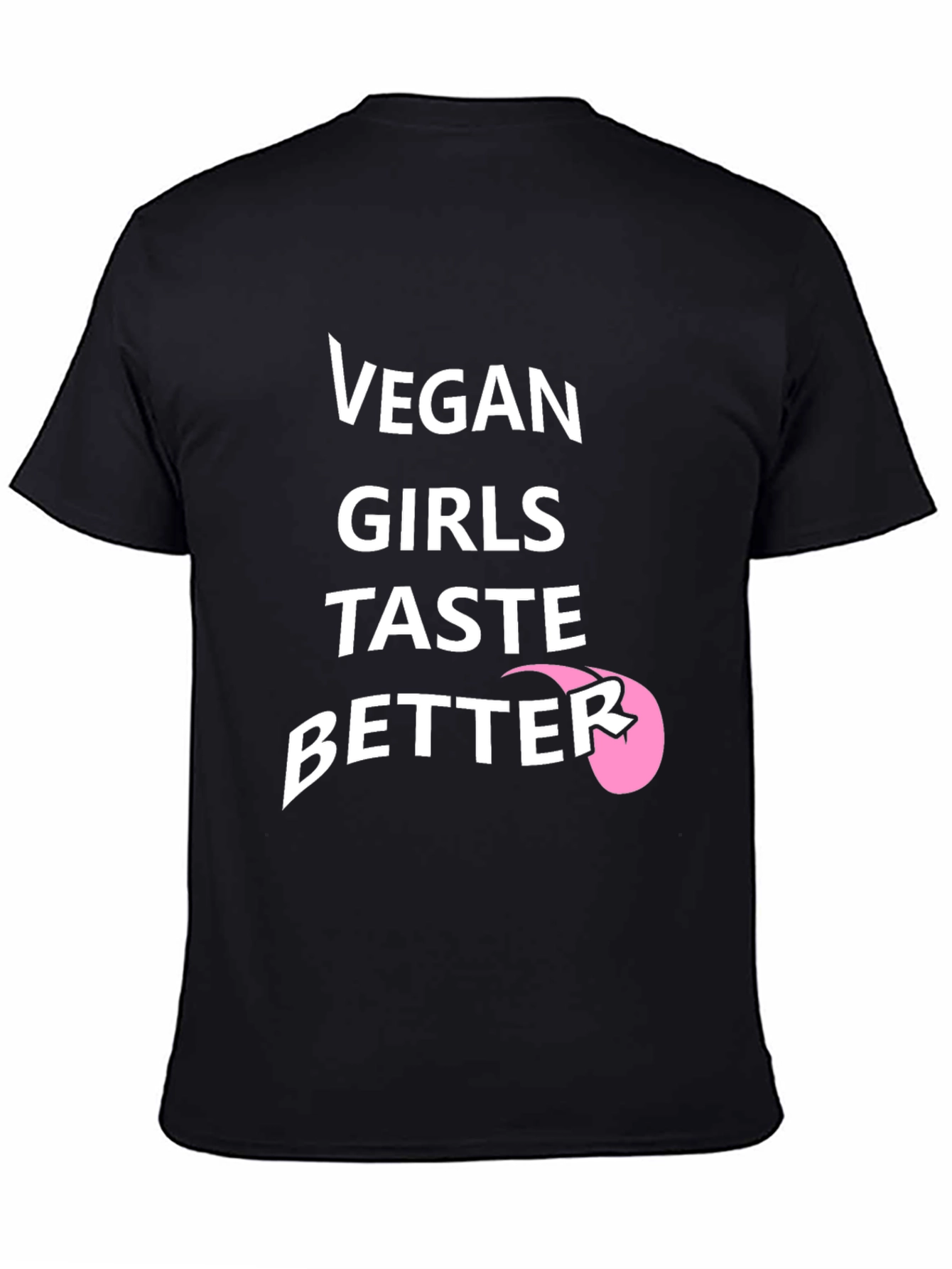 Vegan Girls Taste Better Black Graphic T-Shirt