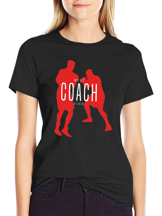 Best Coach Ever Black Graphic T-Shirt