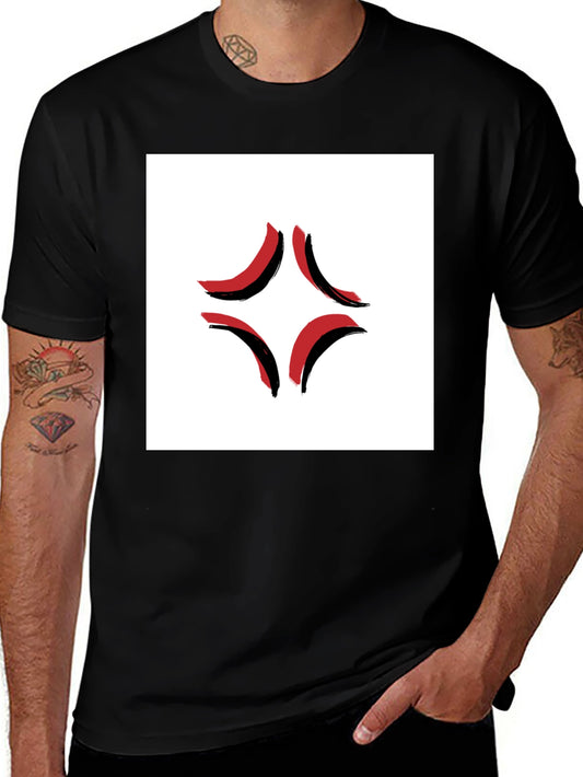 Angry Mark Graphic Black T-Shirt