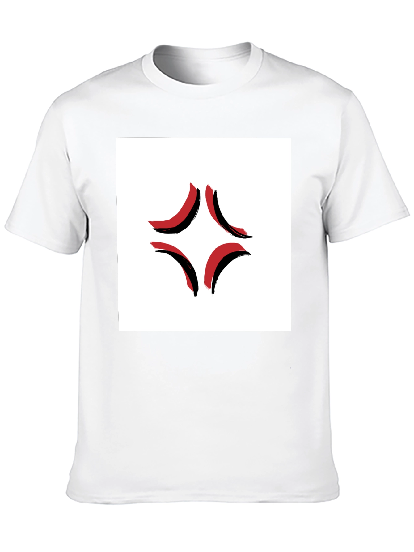 Angry Mark Graphic Black T-Shirt