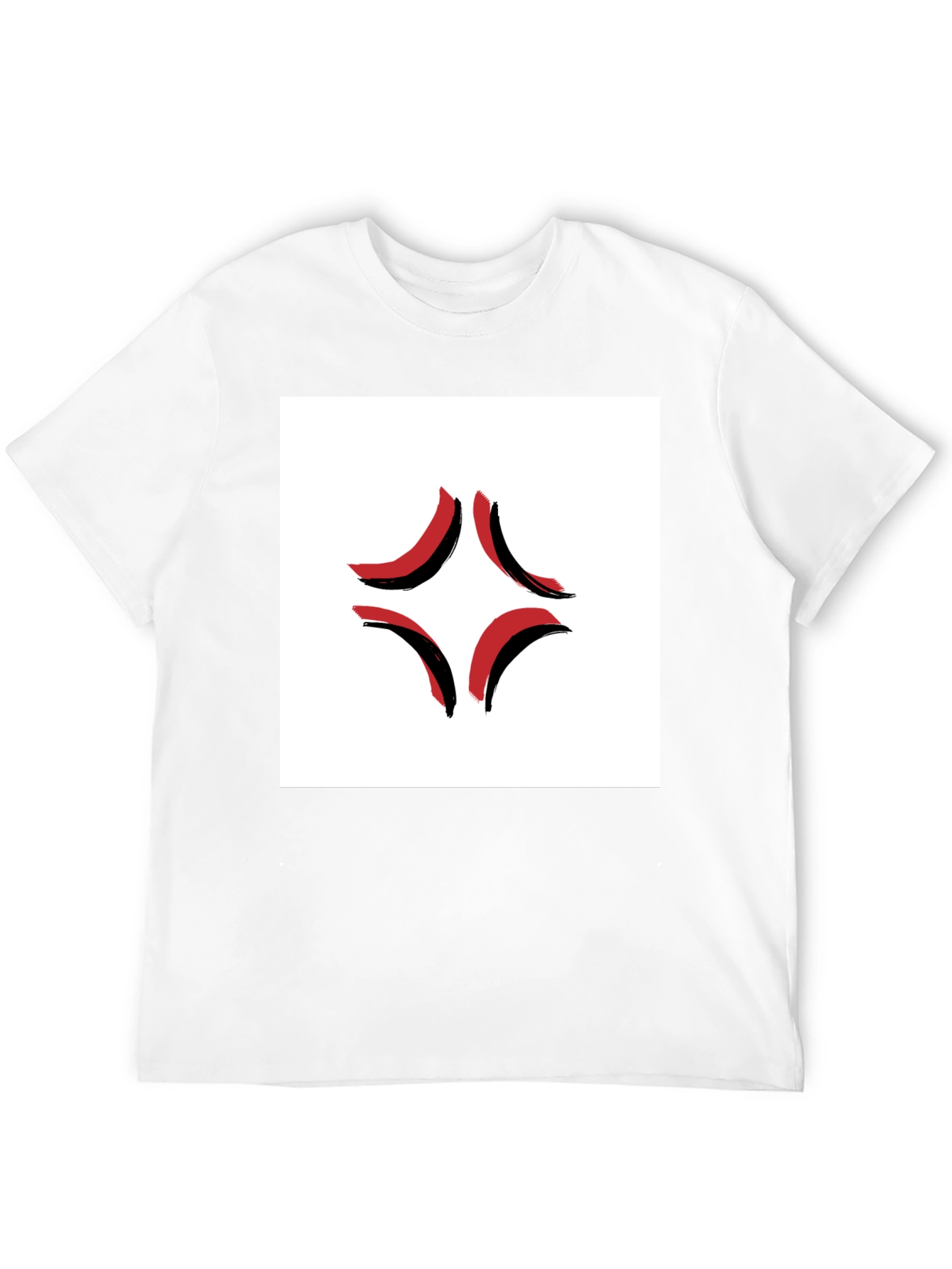Angry Mark Graphic Black T-Shirt