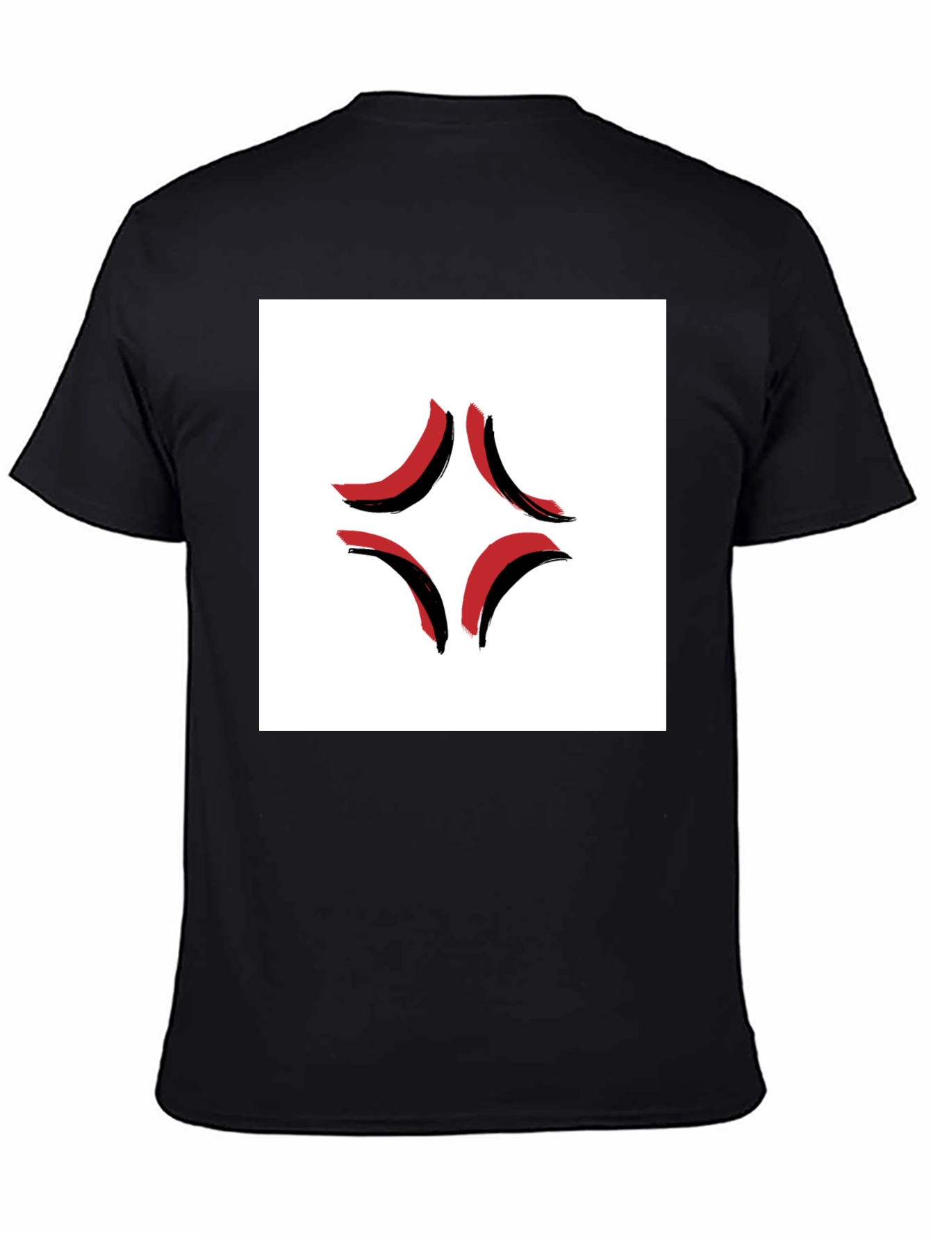 Angry Mark Graphic Black T-Shirt