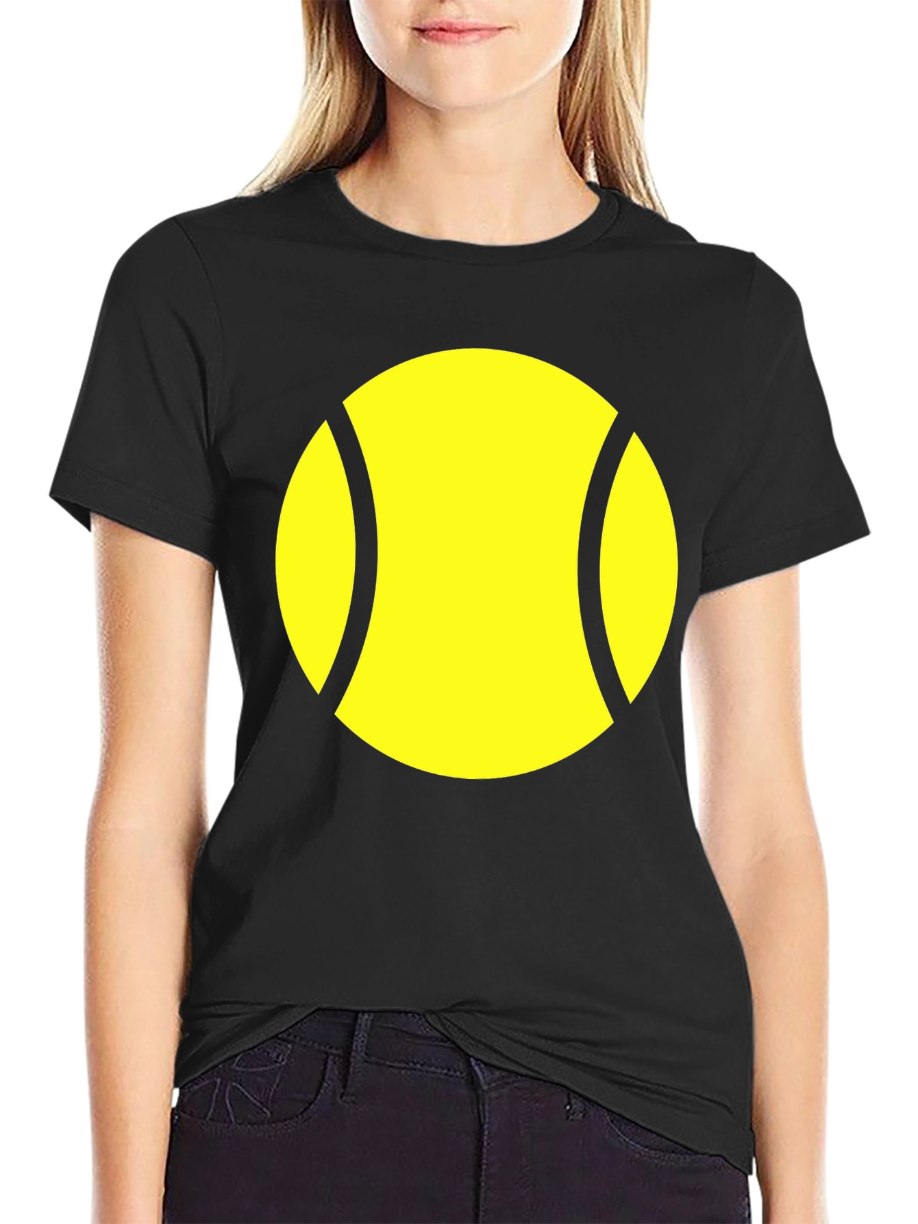 Tennis Ball Graphic T-Shirt - Black
