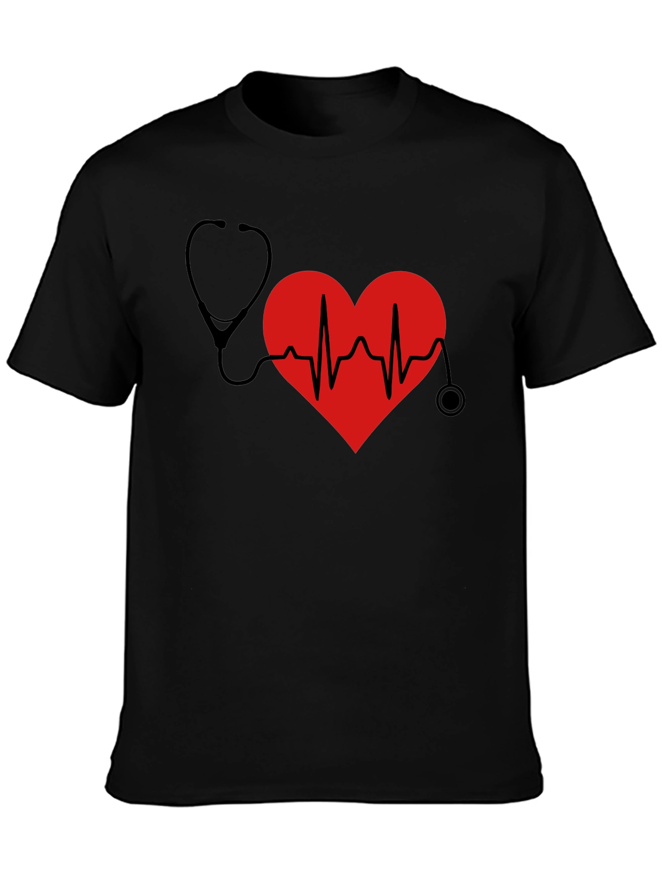Heartbeat Stethoscope Graphic T-Shirt - Doctor Nurse Gift