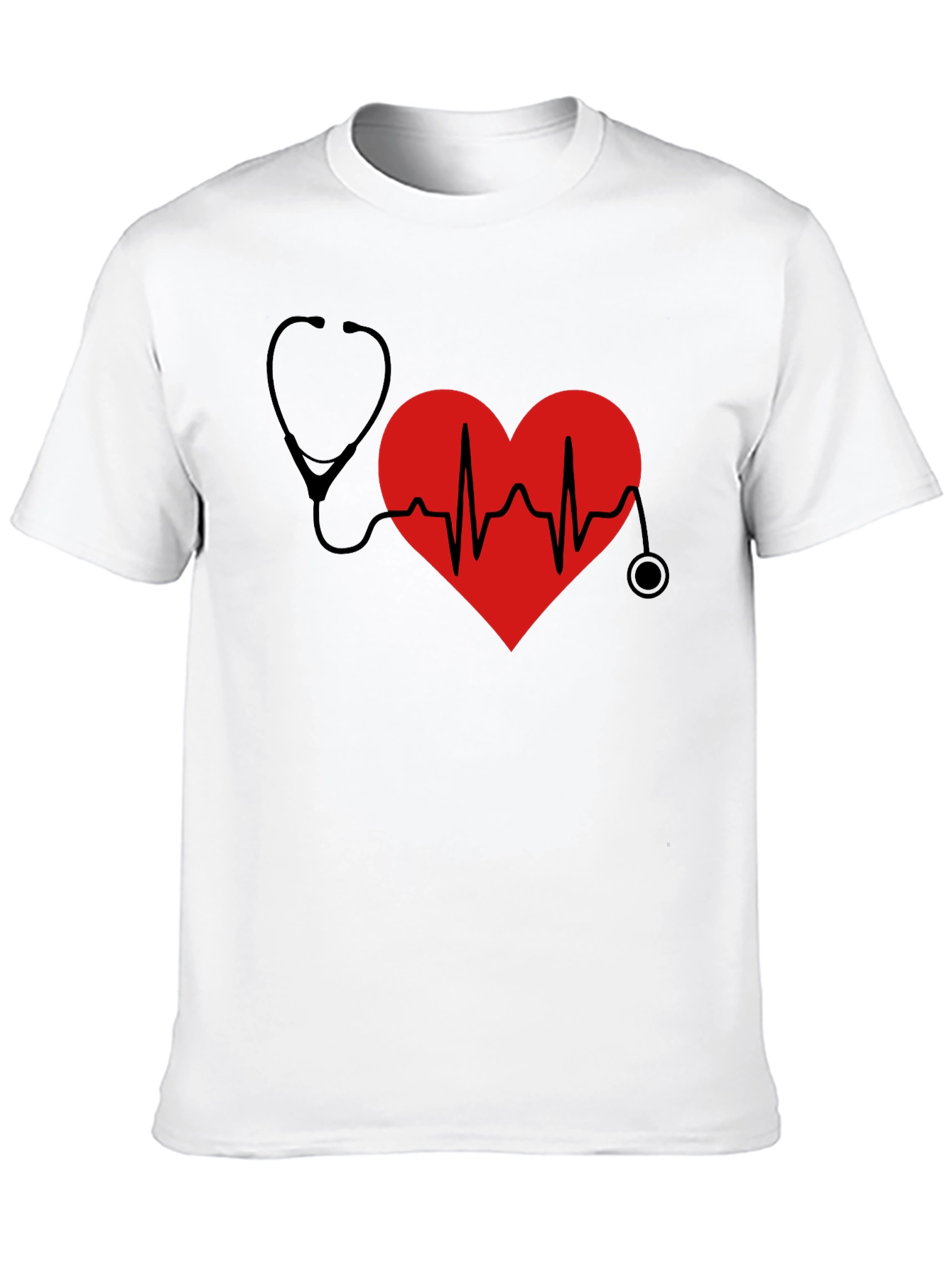 Heartbeat Stethoscope Graphic T-Shirt - Doctor Nurse Gift