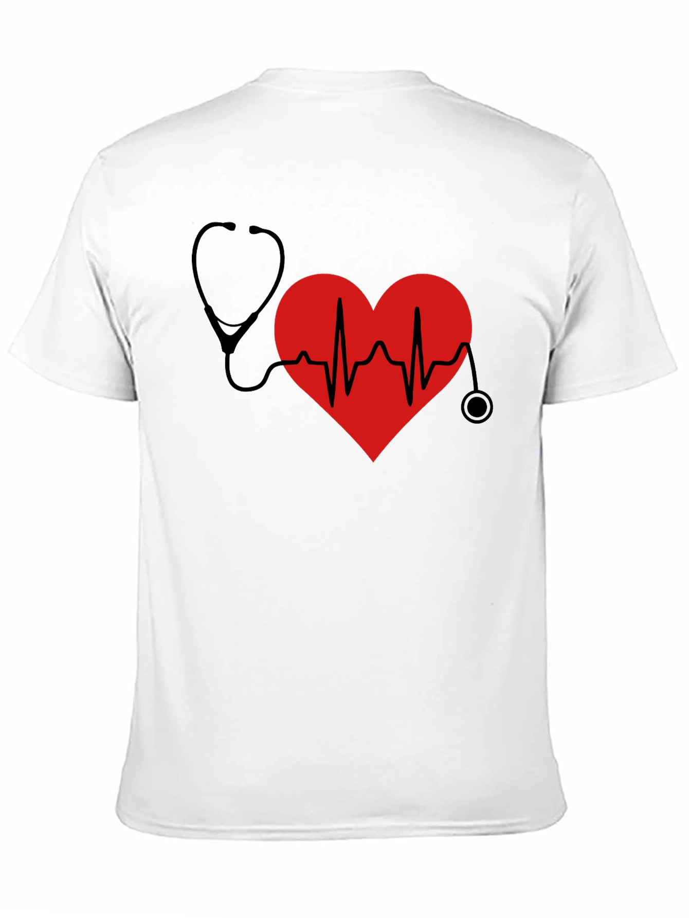 Heartbeat Stethoscope Graphic T-Shirt - Doctor Nurse Gift