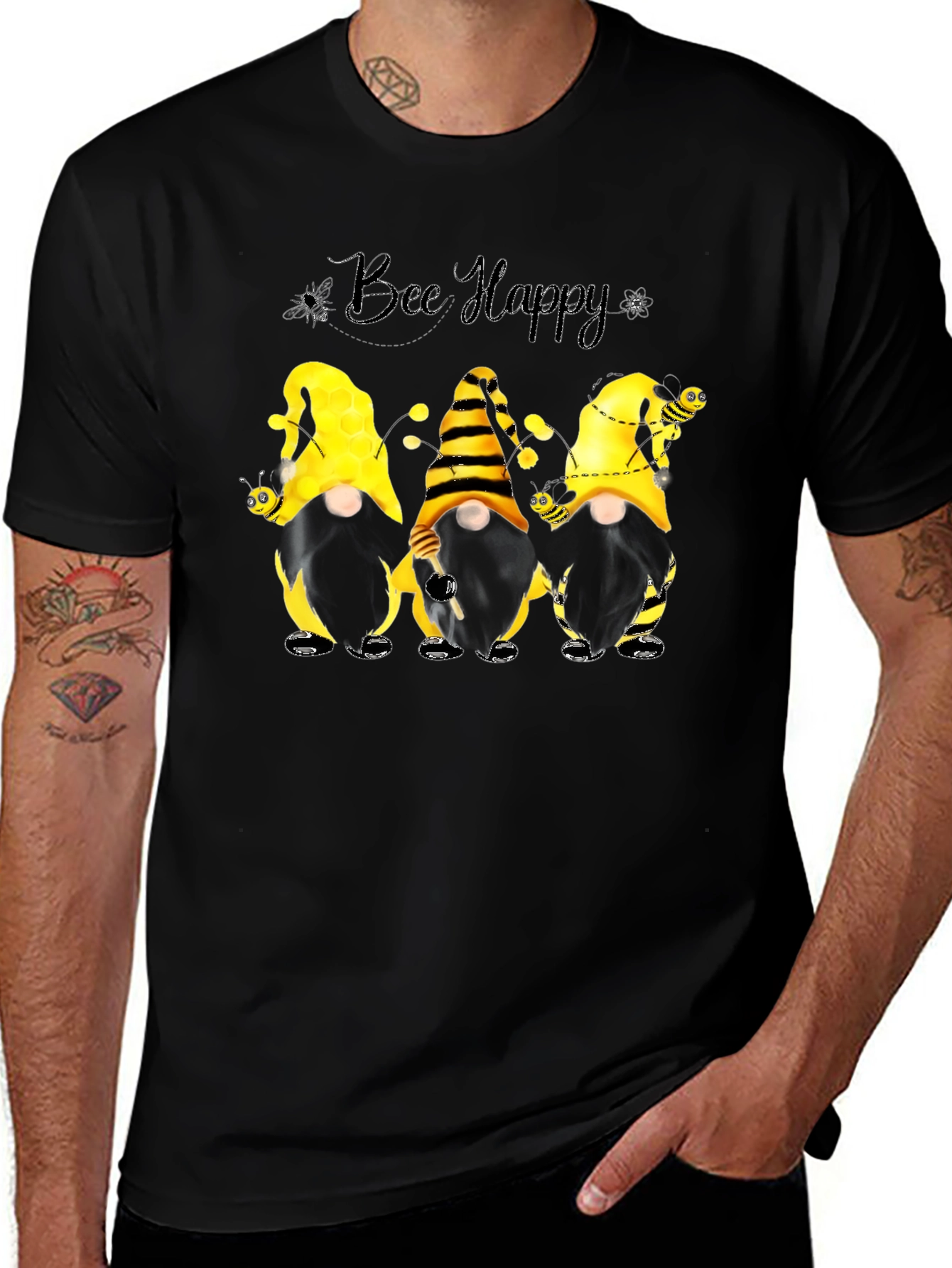 Bee Happy Gnome T-Shirt