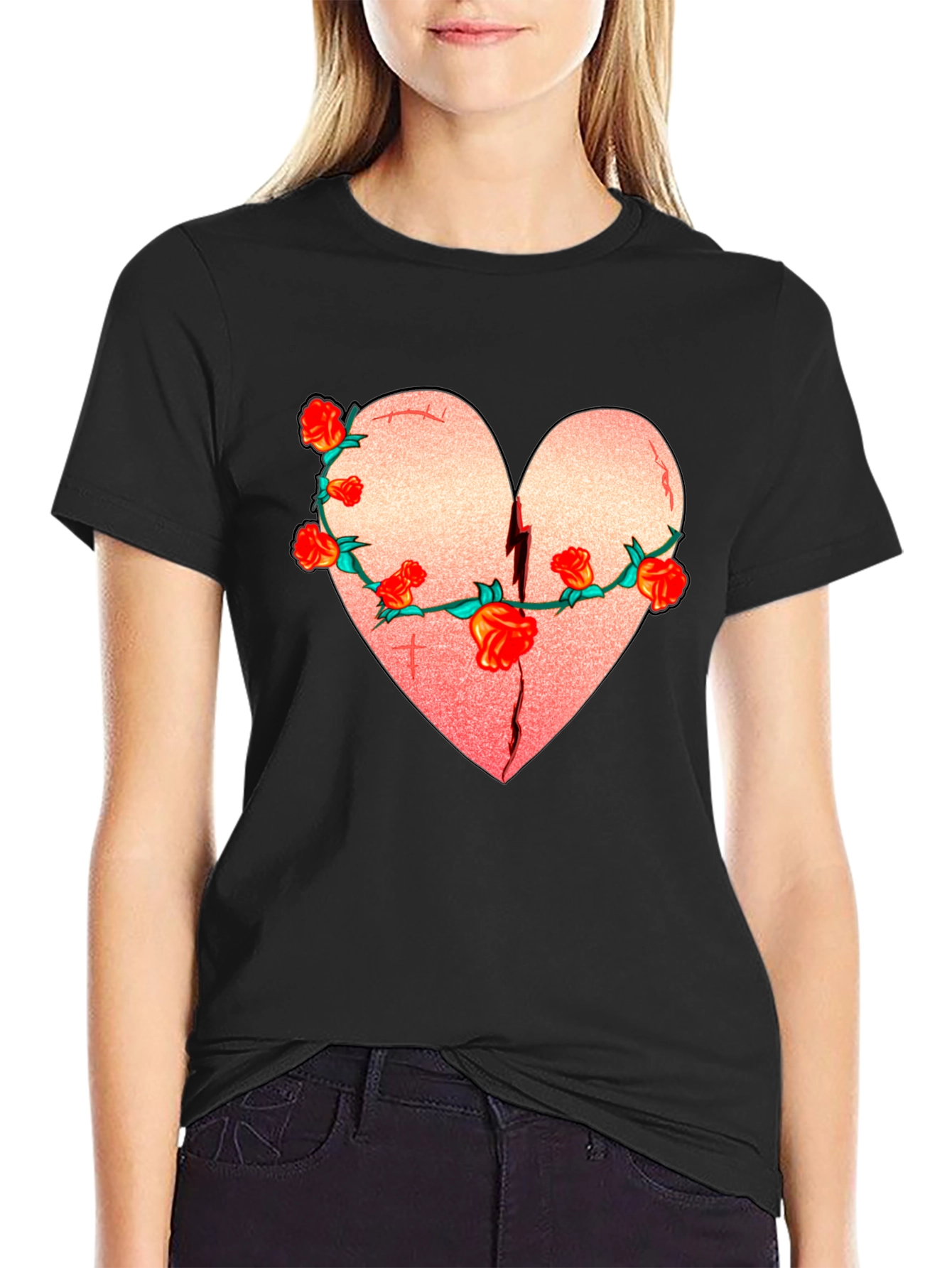Broken Heart Rose T-Shirt