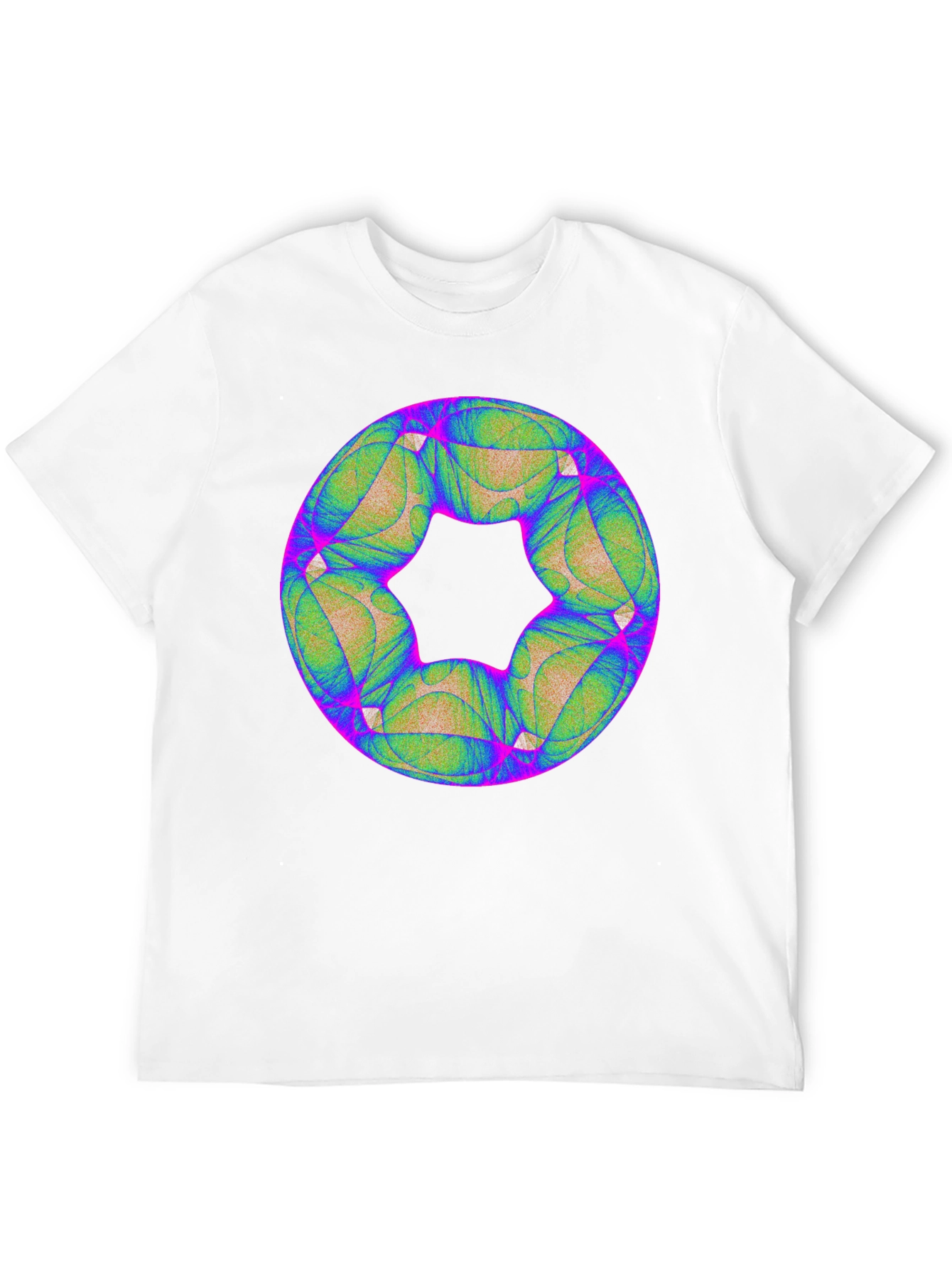 Abstract Geometric Graphic Black T-Shirt