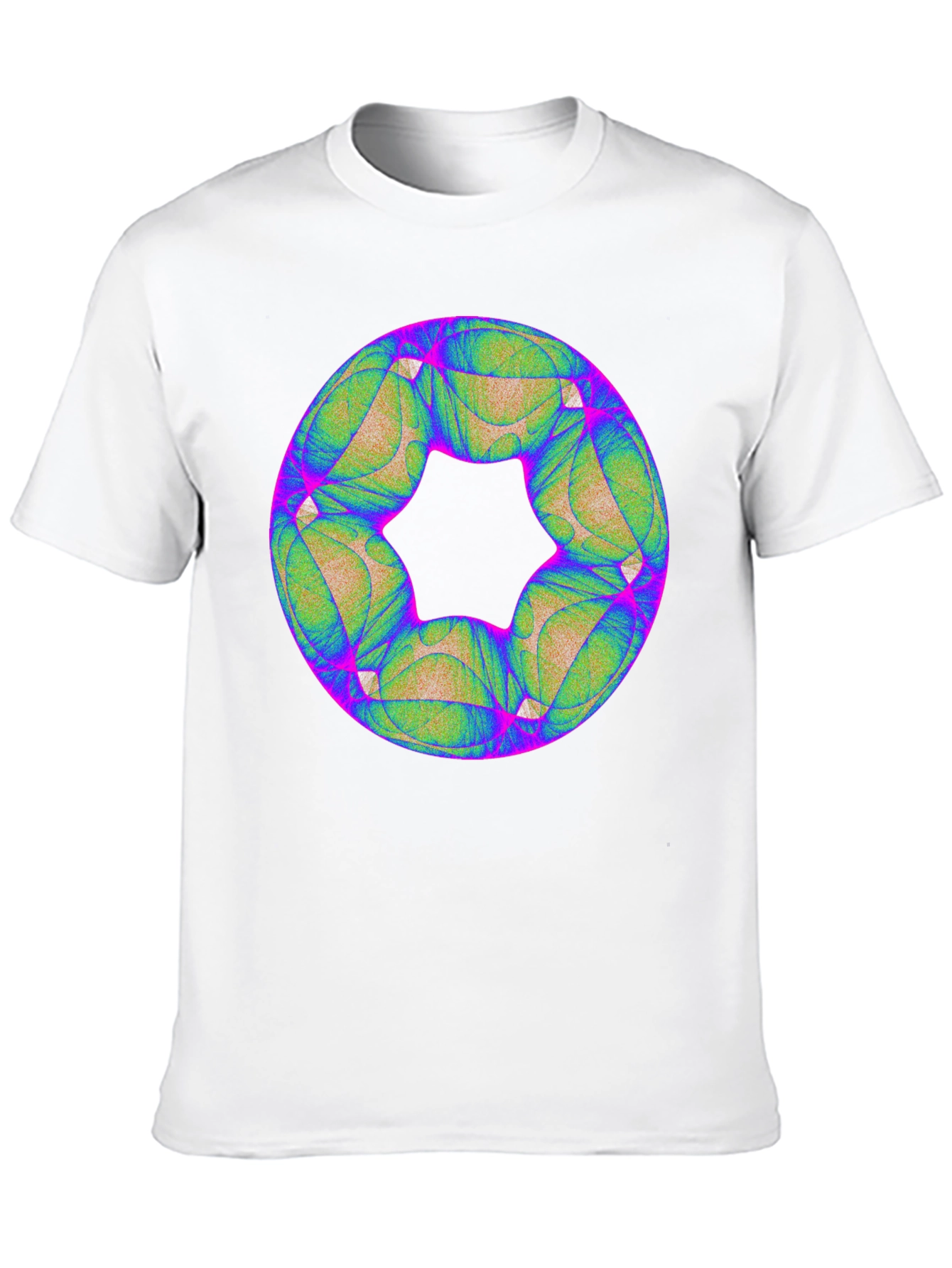 Abstract Geometric Graphic Black T-Shirt
