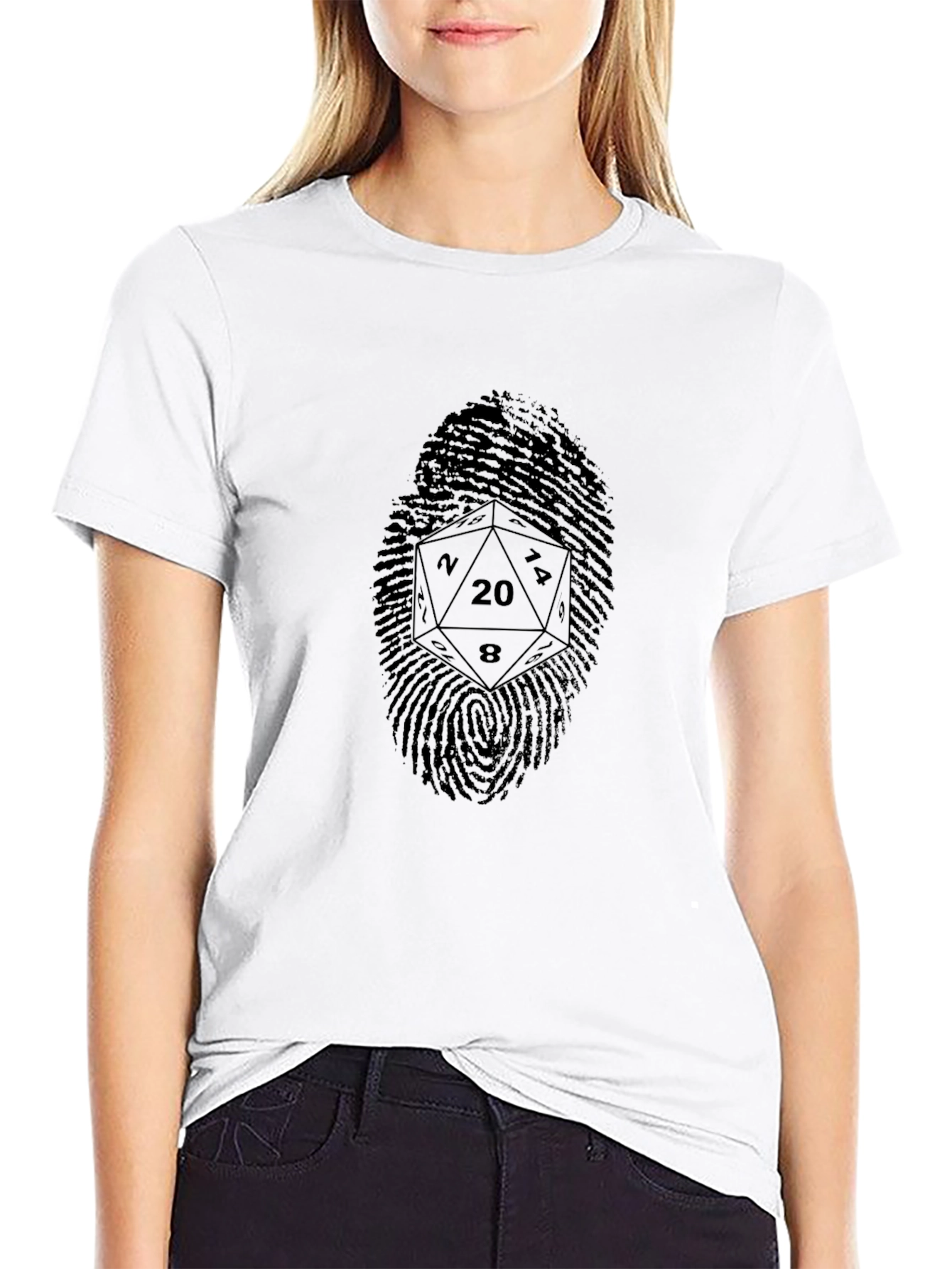 D20 Fingerprint Graphic Tee - Gamer Apparel
