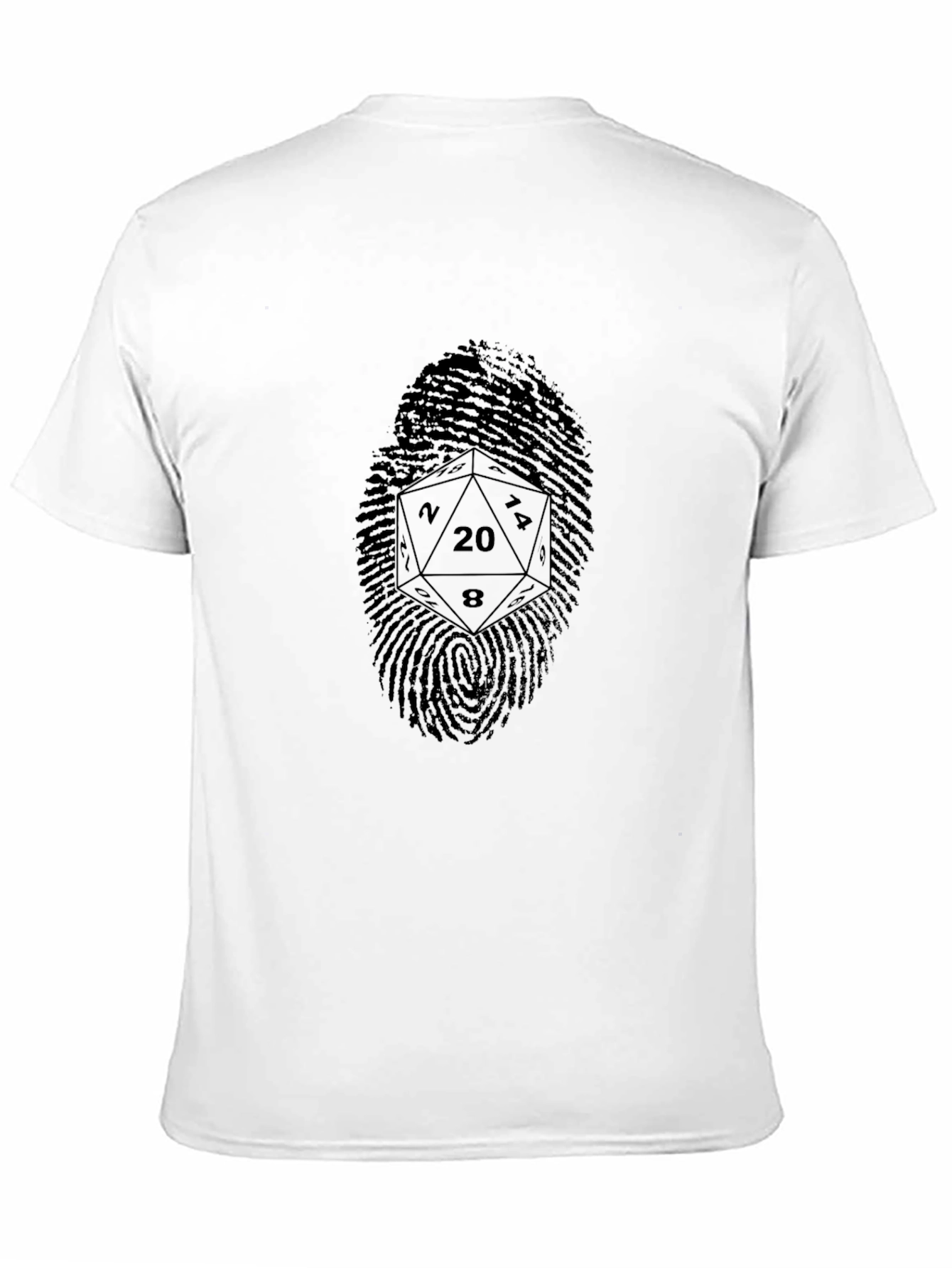 D20 Fingerprint Graphic Tee - Gamer Apparel