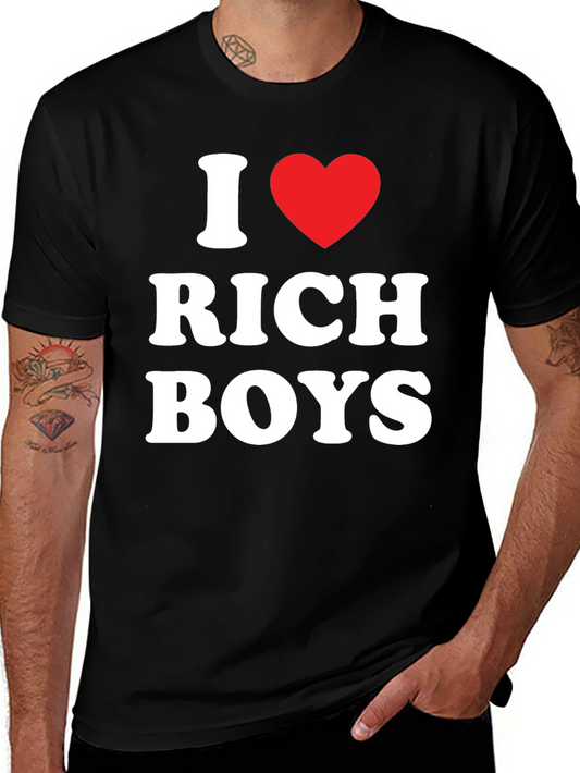 I Heart Rich Boys Tee - Mens Black T-Shirt