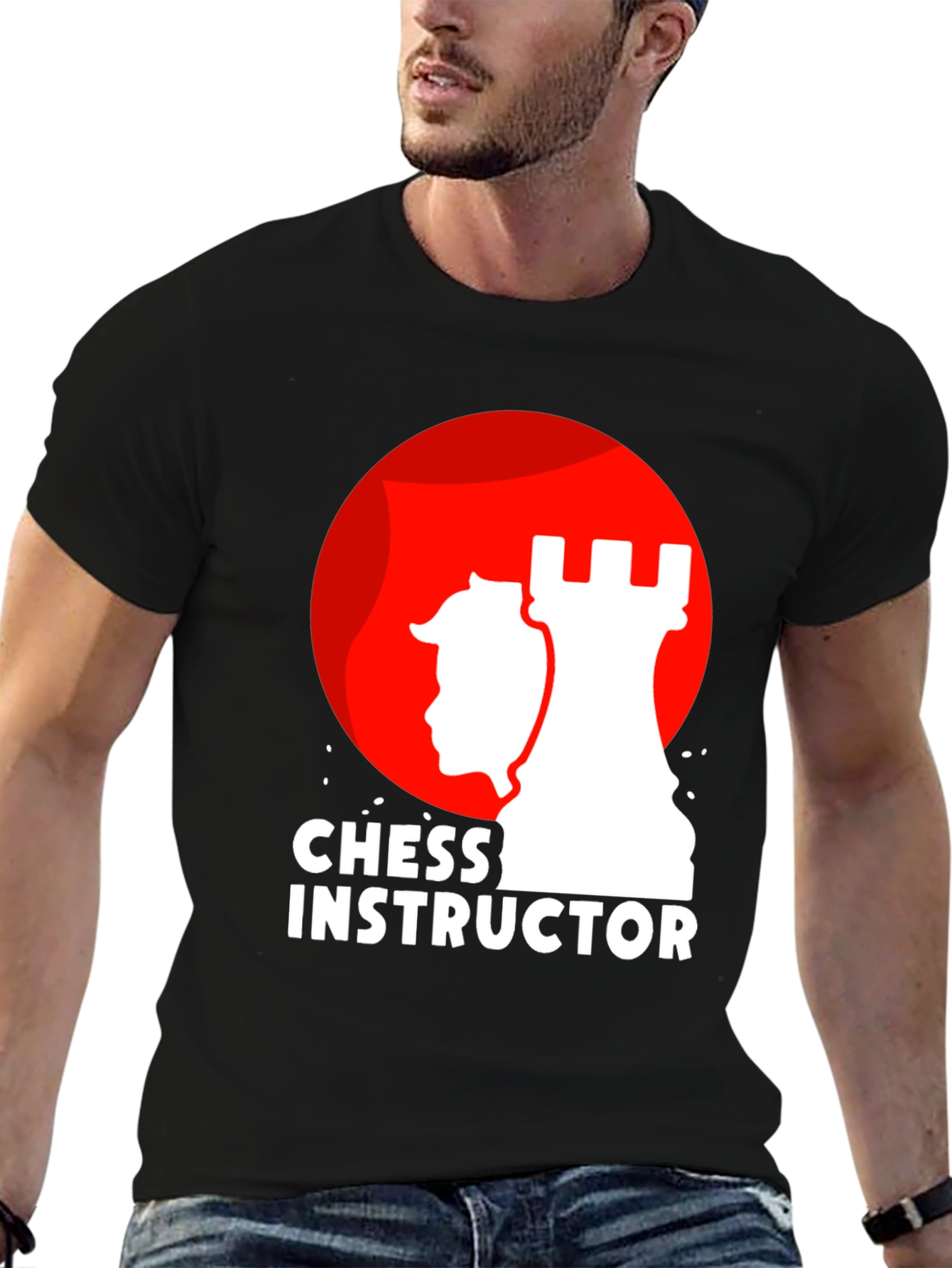 Chess Instructor Graphic T-Shirt - Black
