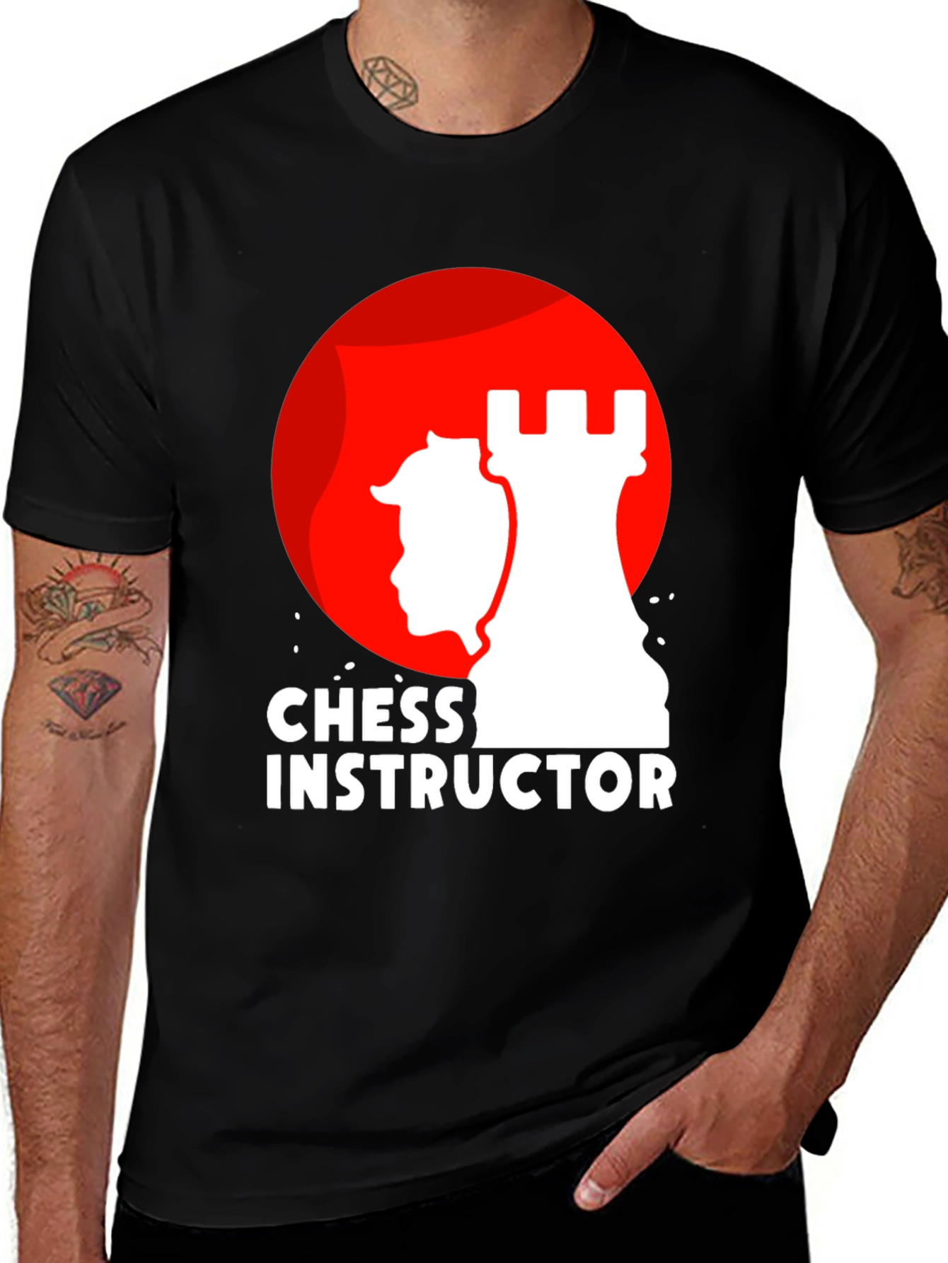 Chess Instructor Graphic T-Shirt - Black