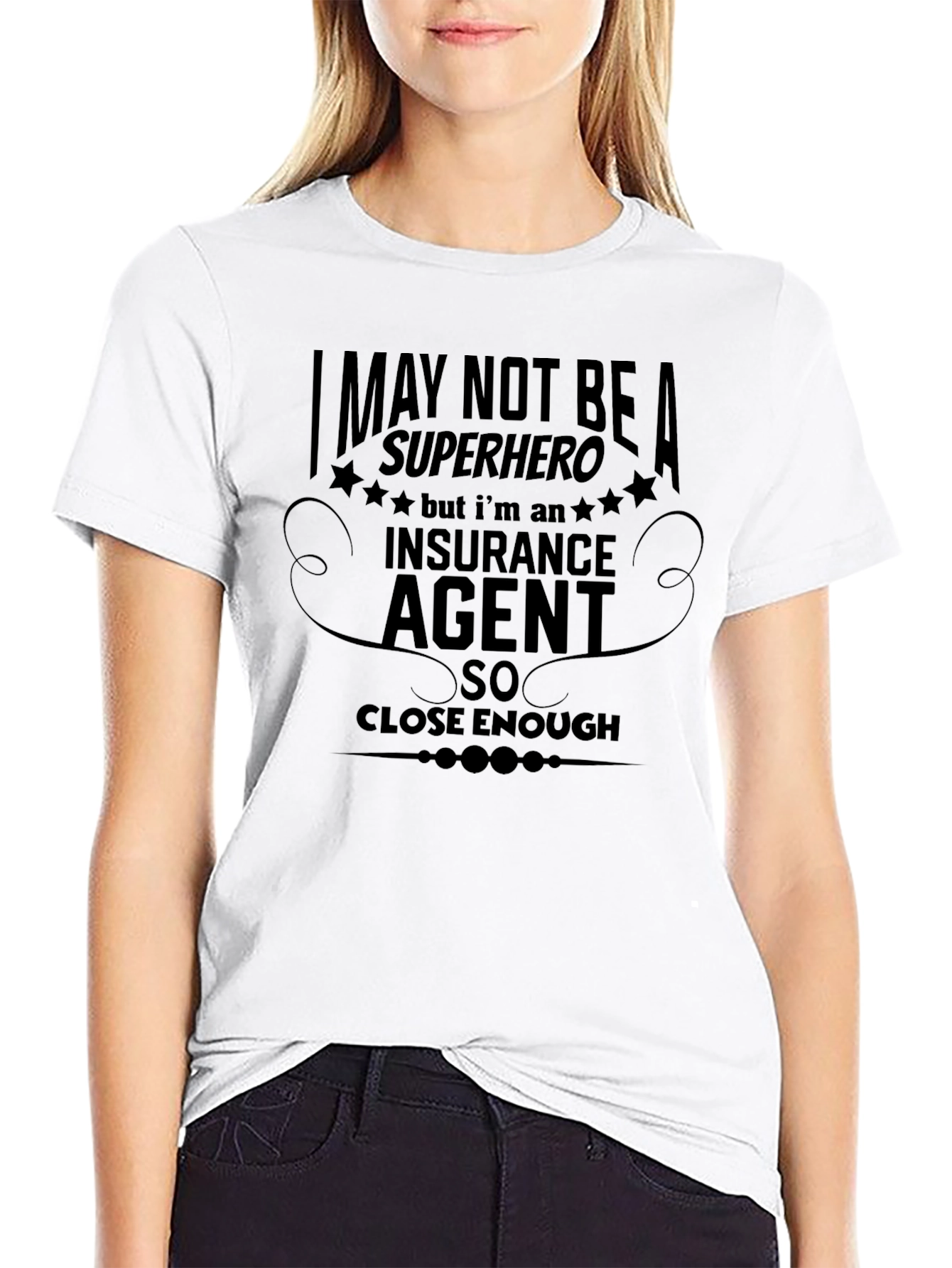 Insurance Agent Superhero Graphic Tee