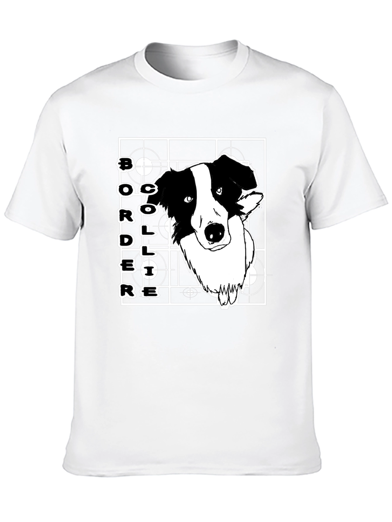 Border Collie Graphic T-Shirt - Black Cotton Tee
