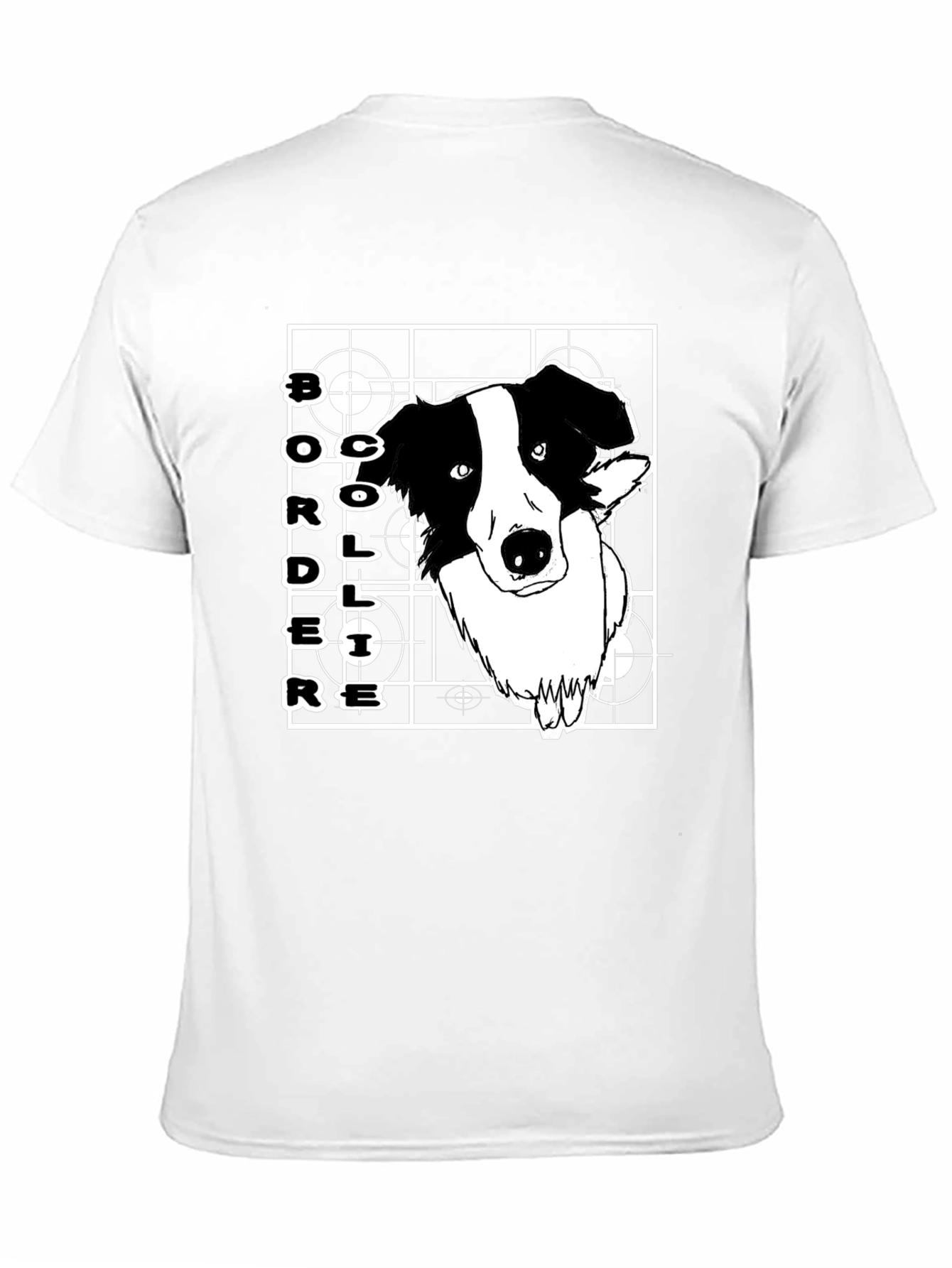 Border Collie Graphic T-Shirt - Black Cotton Tee