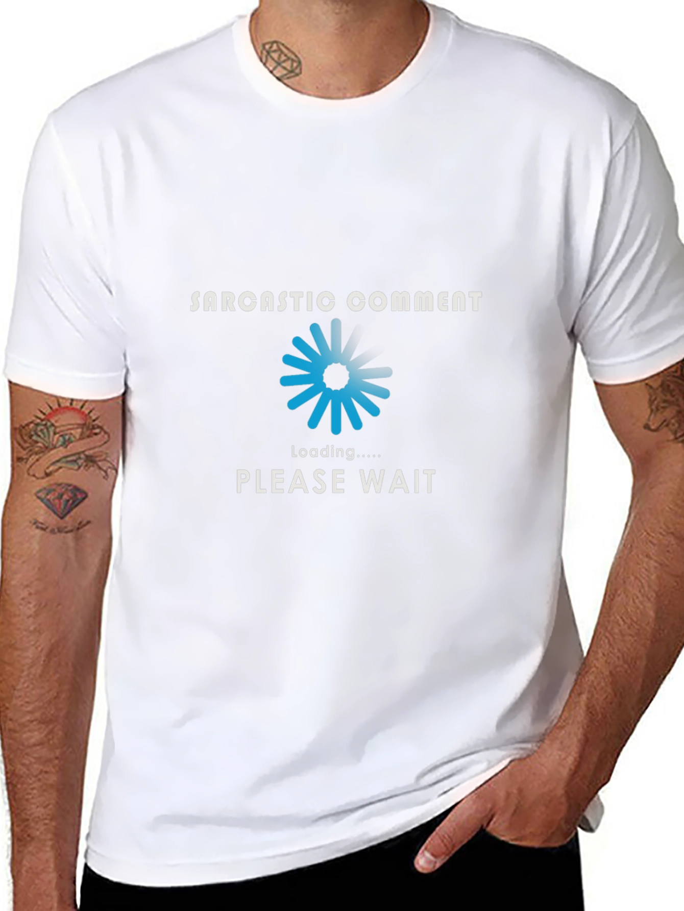 Sarcastic Comment Loading T-Shirt - Black